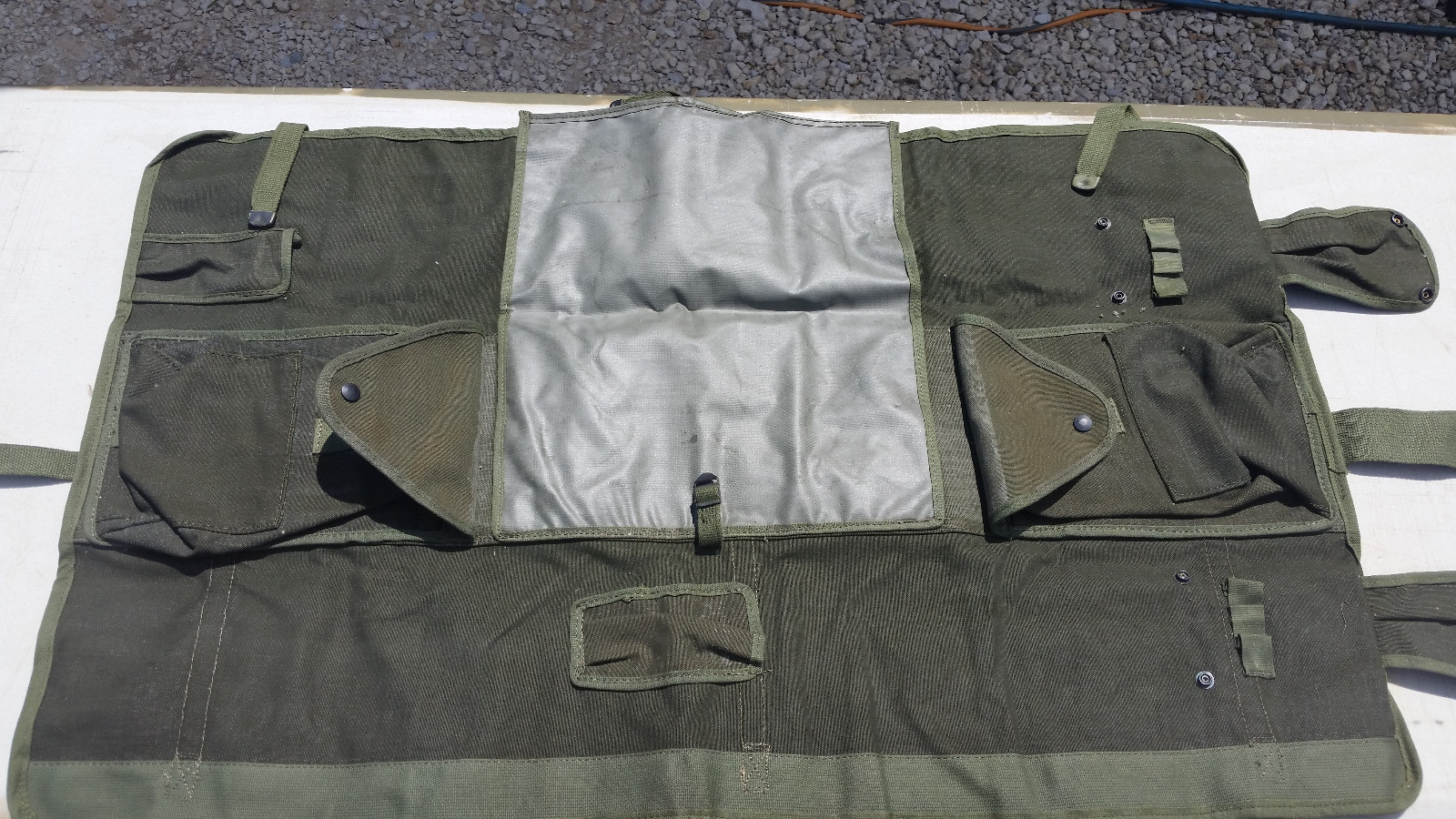 CW-206/GR Radio Antenna & Accessory Storage Bag Canvas NOS