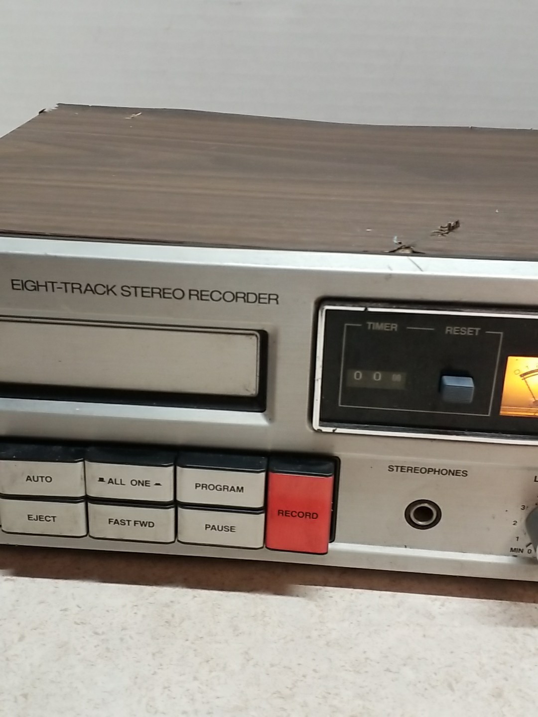 Craig H260 Eight-Track, Stereo Tape Player/Recorder Lights Up! PARTS ONLY