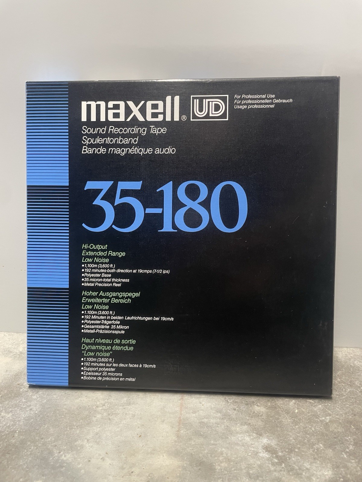 Maxell UD 35-180 N Reel to Reel Tape 10.5 inch NAB Metal Reel Vintage HiFi Audio