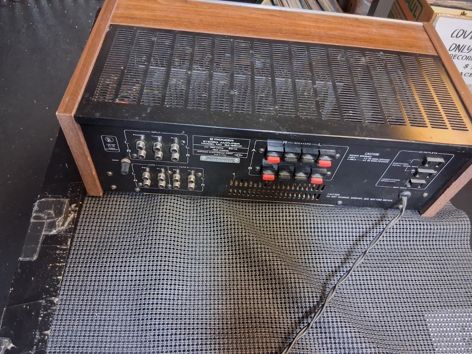 Pioneer SA-6800 Stereo Amplifier Vintage Tested Working Japan Made Wood Retro