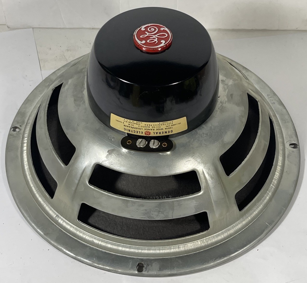 Vintage General Electric 1201a 12” Wide Full Range 8 OHMS Loudspeaker Speaker