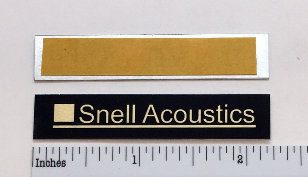 Snell Acoustics Speaker Grill Badge Logo Custom Made Aluminum