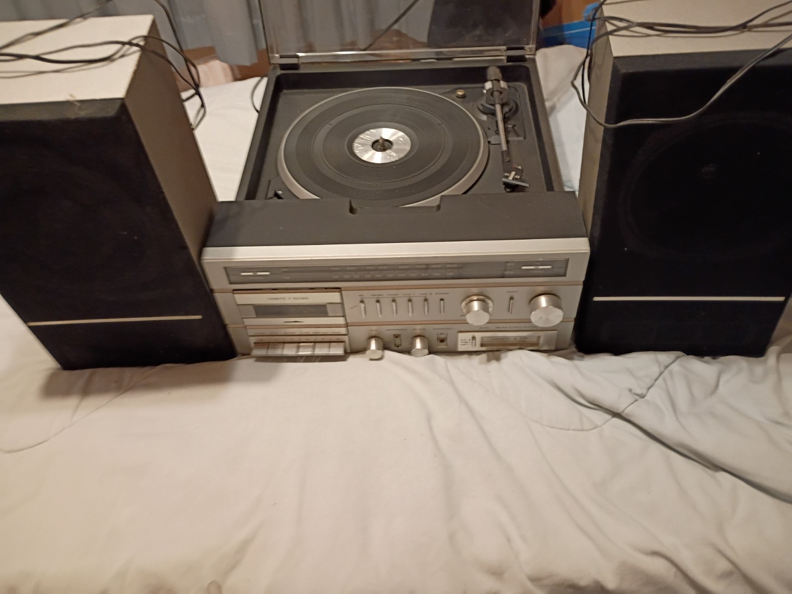 Vintage Sears AM FM Stereo System 2 Cassette Record Player # 132.91818350