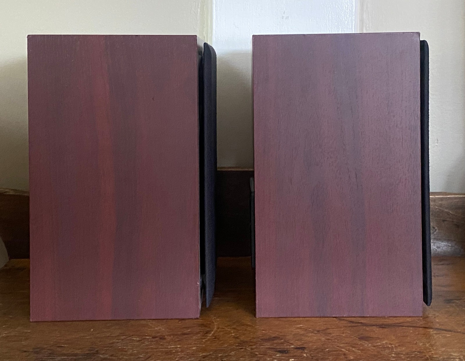 ACOUSTIC RESEARCH AR 215PS BOOKSHELF SPEAKERS PAIR RARE CHERRY FINISH TESTED VTG