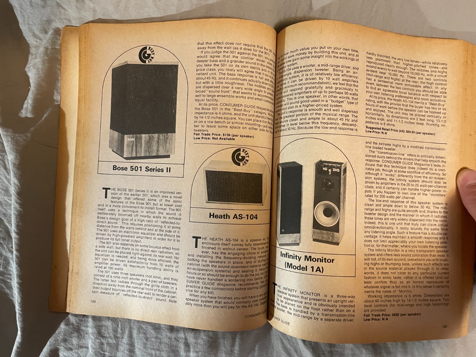 1975 Consumer Guide Stereo ’75 Buyer’s Guide Bose Tandberg Amps Tuners