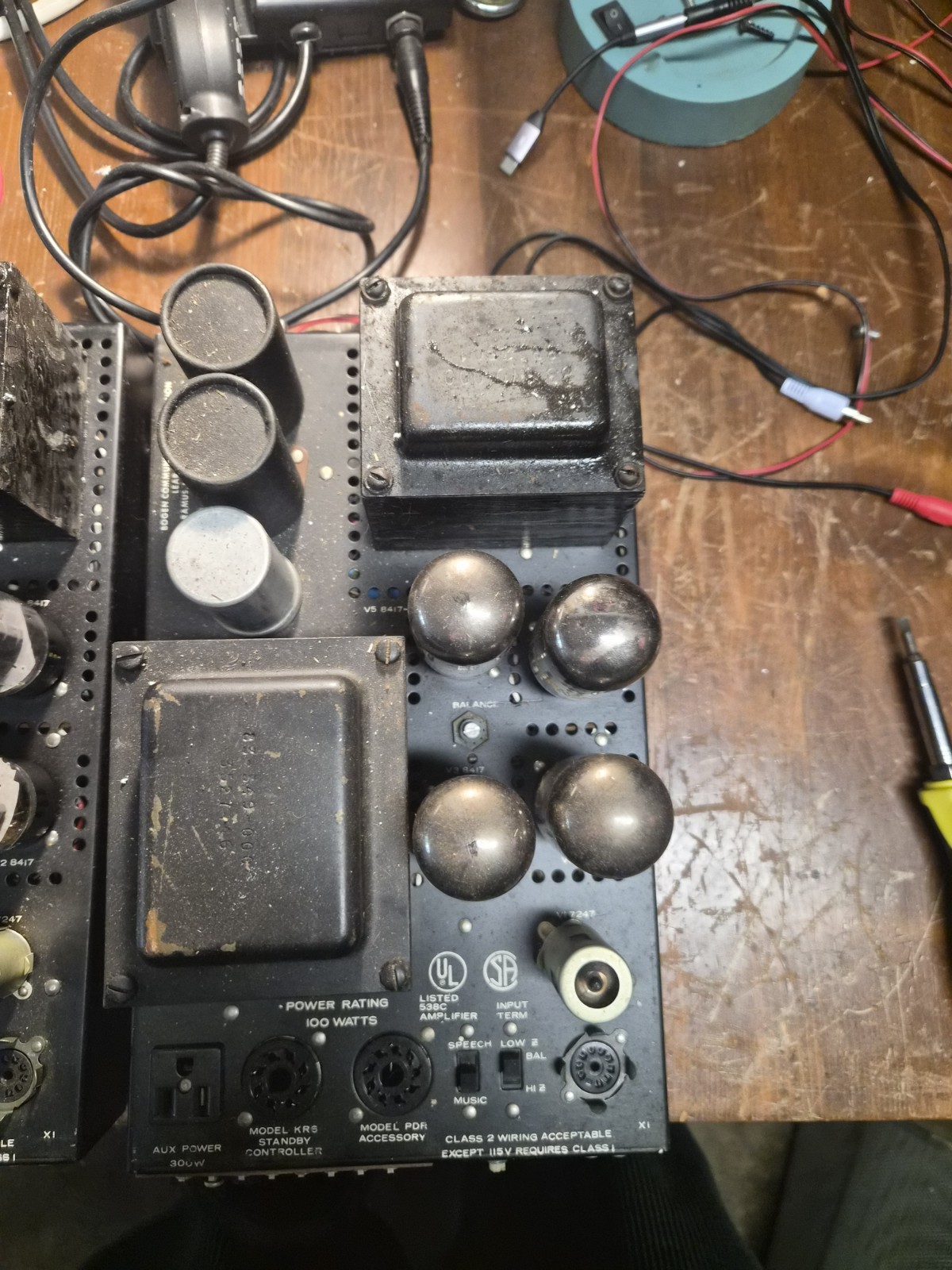 (2) Bogen MO-100A 100 Watt Tube Monoblock Power Amps Untested All Tubes Included