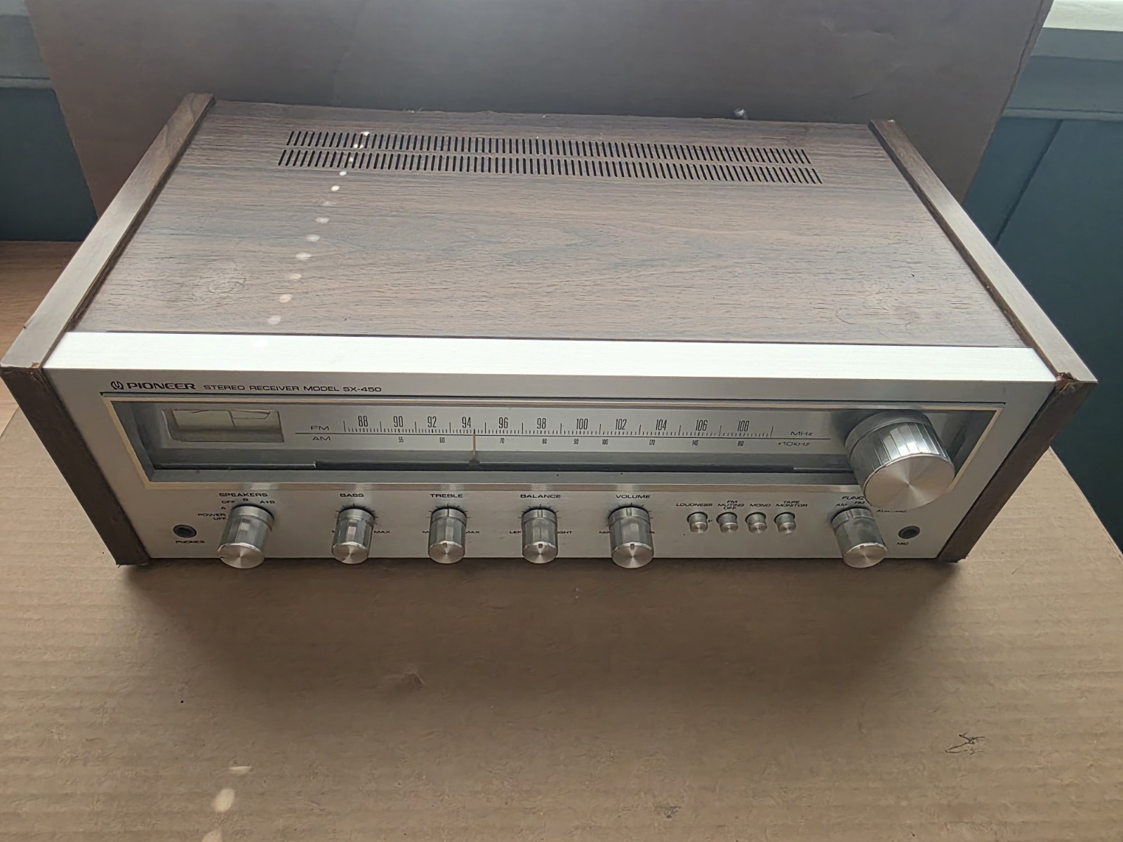 Vtg Pioneer Stereo Receiver Model SX-450 Tested & Works Great – Nice Cond