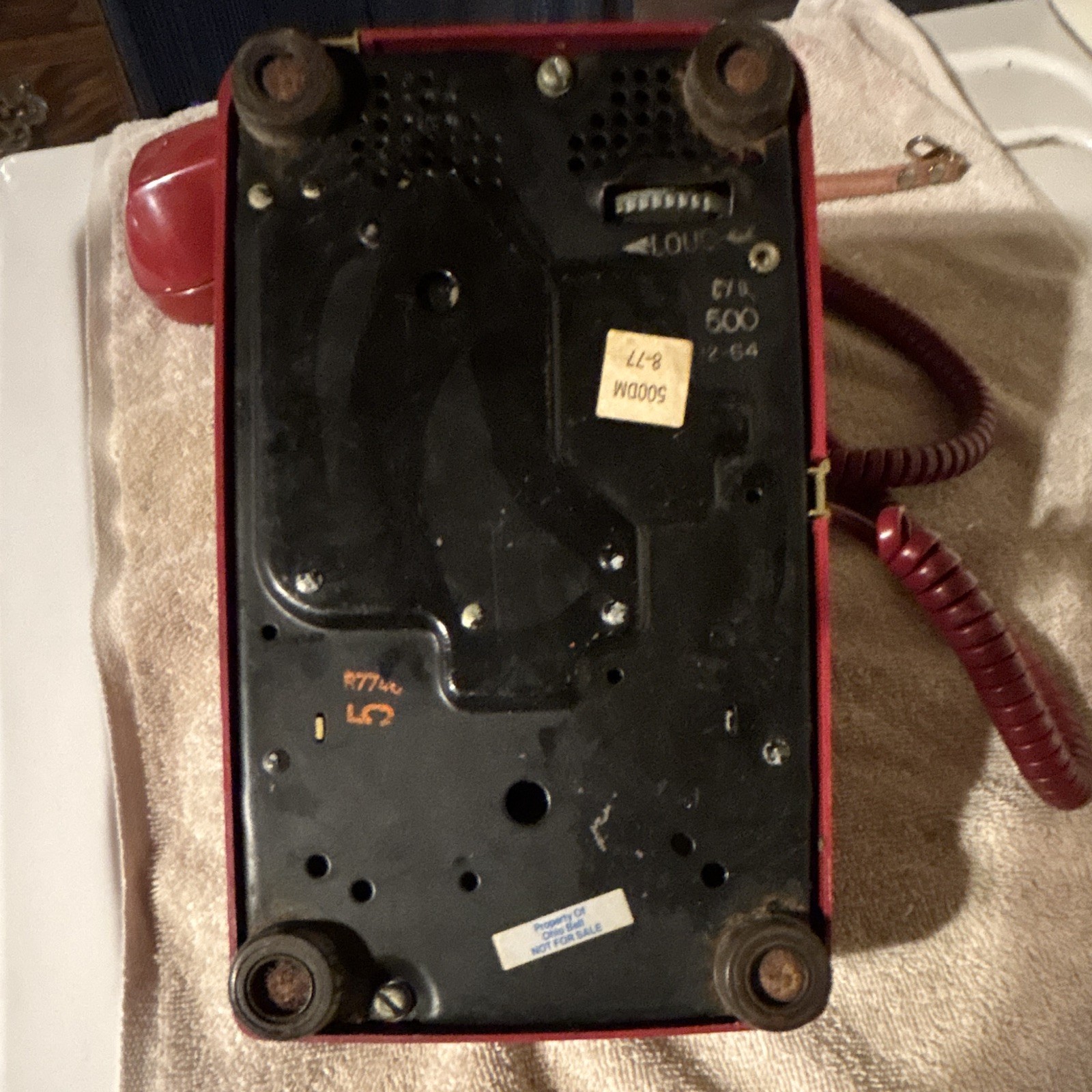Cortelco 600 Burgundy Rotary DTelephone wCoiled Cord perfect condition works