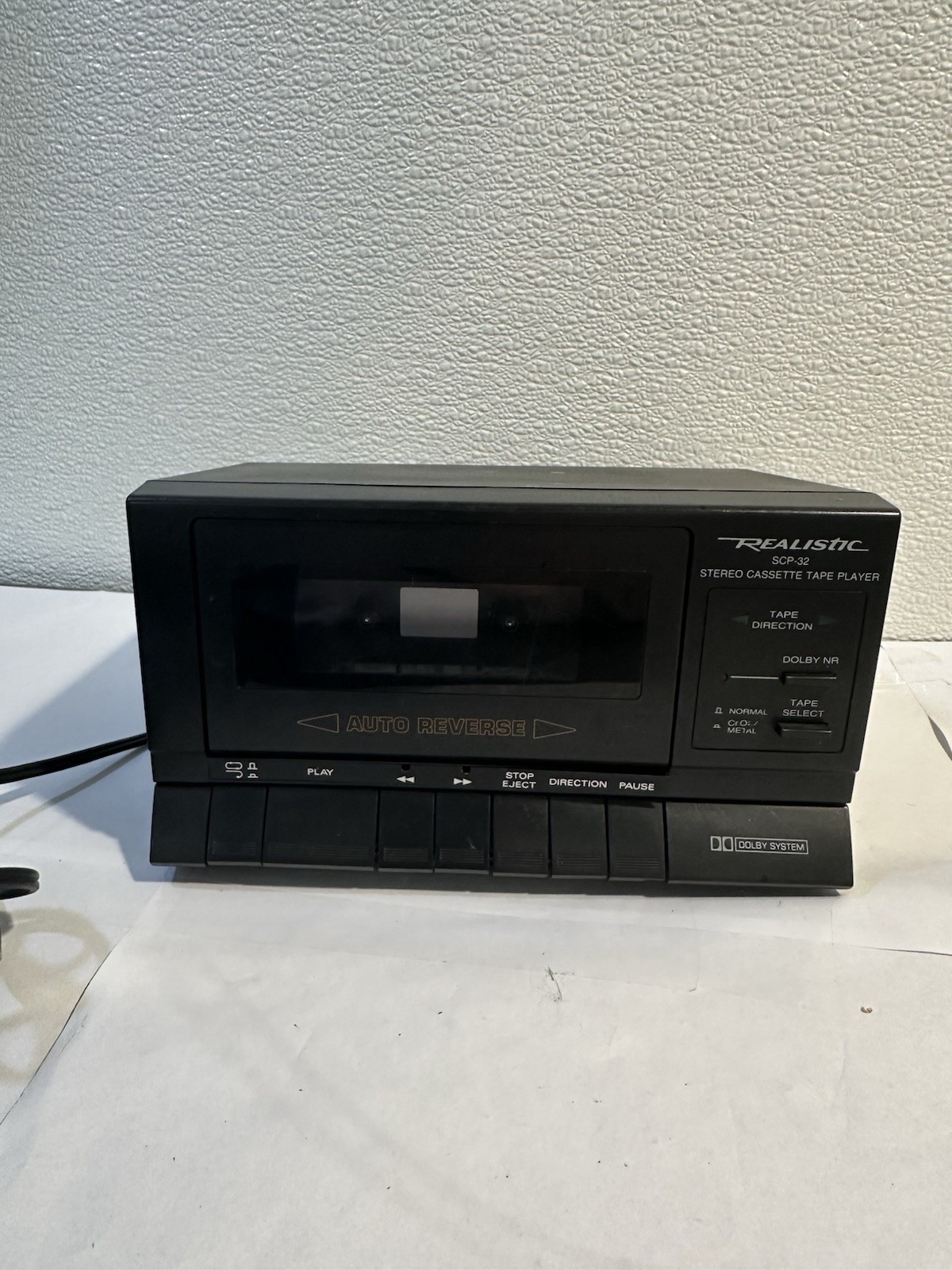 Realistic Scp-32 Stereo Cassette Tape Player Works