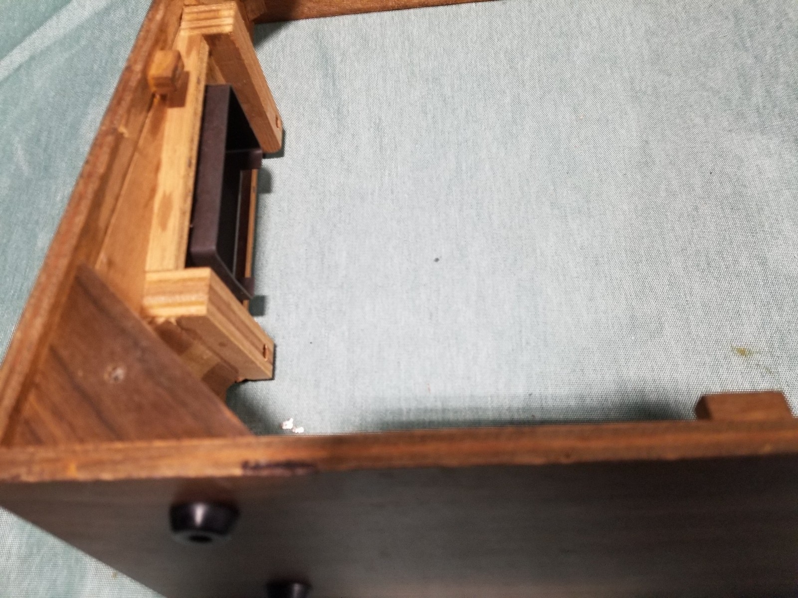 Sony TC 366 Reel to Reel ~ Wood Case Back and Feet Name Plate Hardware