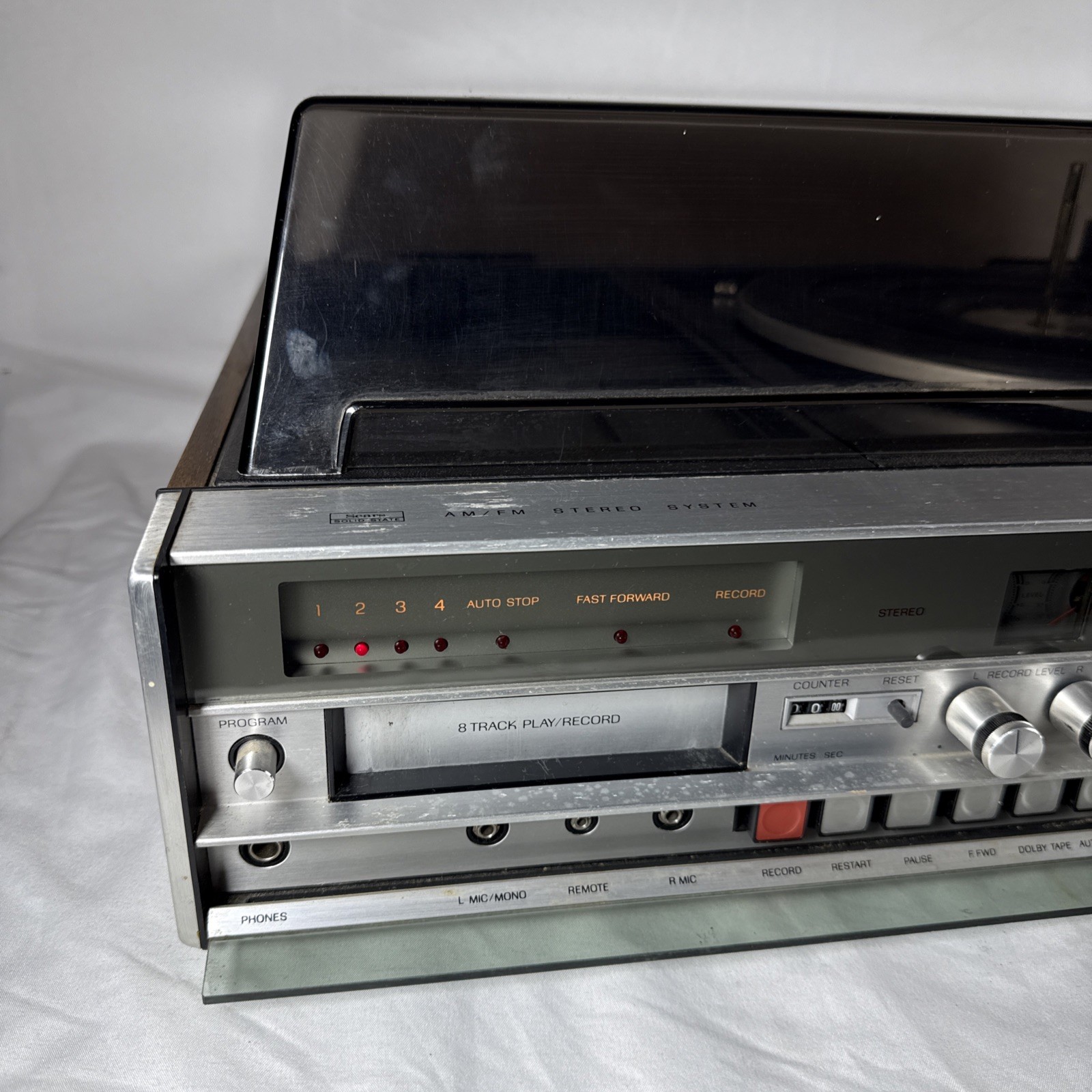 VINTAGE SEARS AM FM RECORD Stereo System 8 Track PLAY/RECORD Player