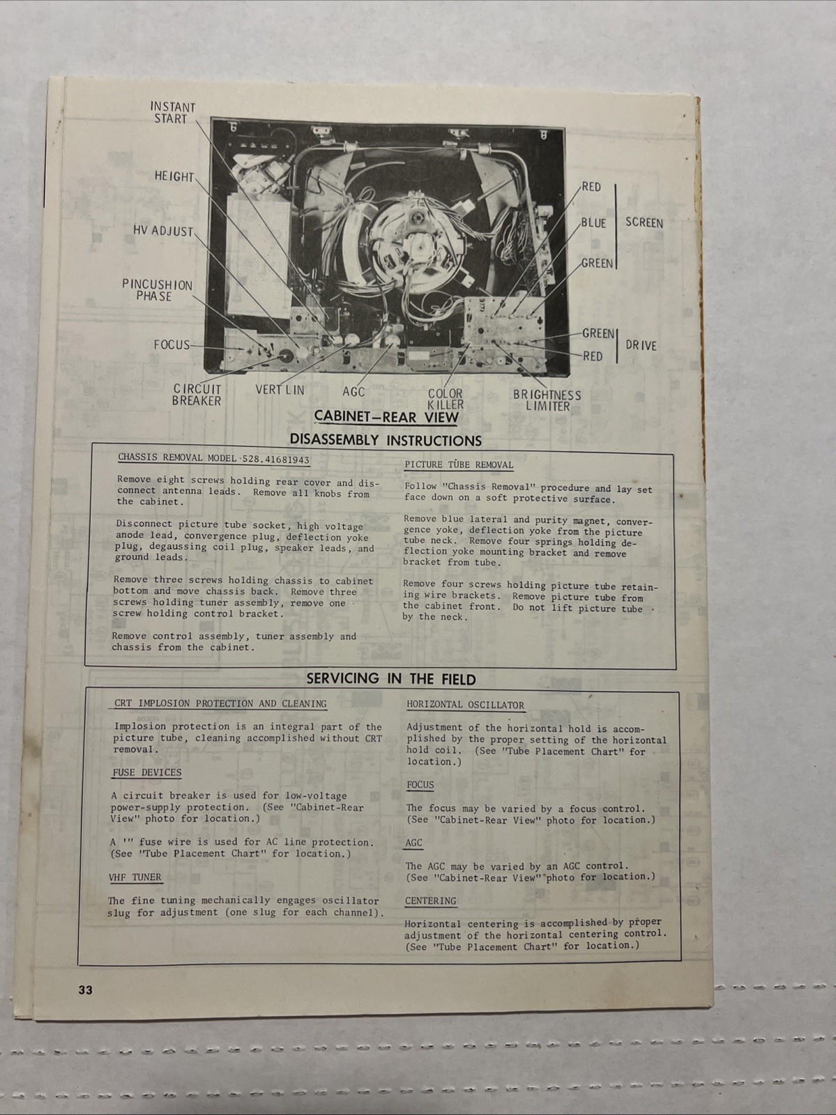 Vintage Sams Photofact Schematic 7-1974 SEARS SILVERTONE MODELS 528,41681914