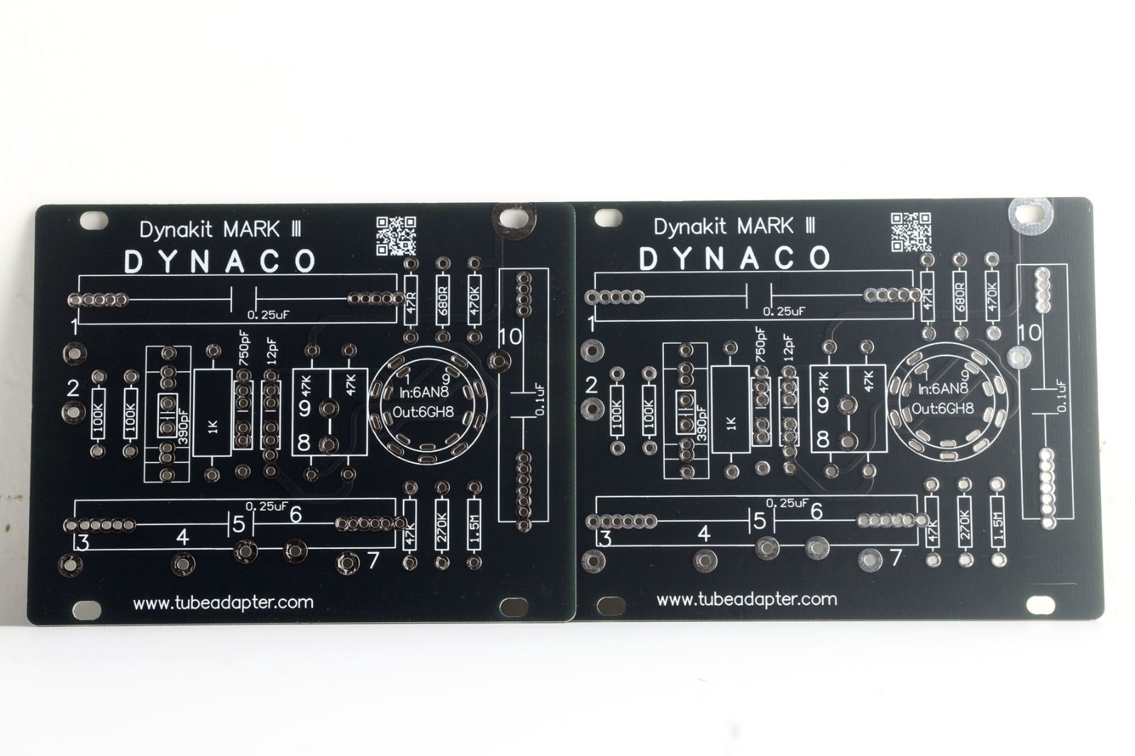 Pair 2pcs Dynaco Mark III mk3 6AN8 driver bare DIY board