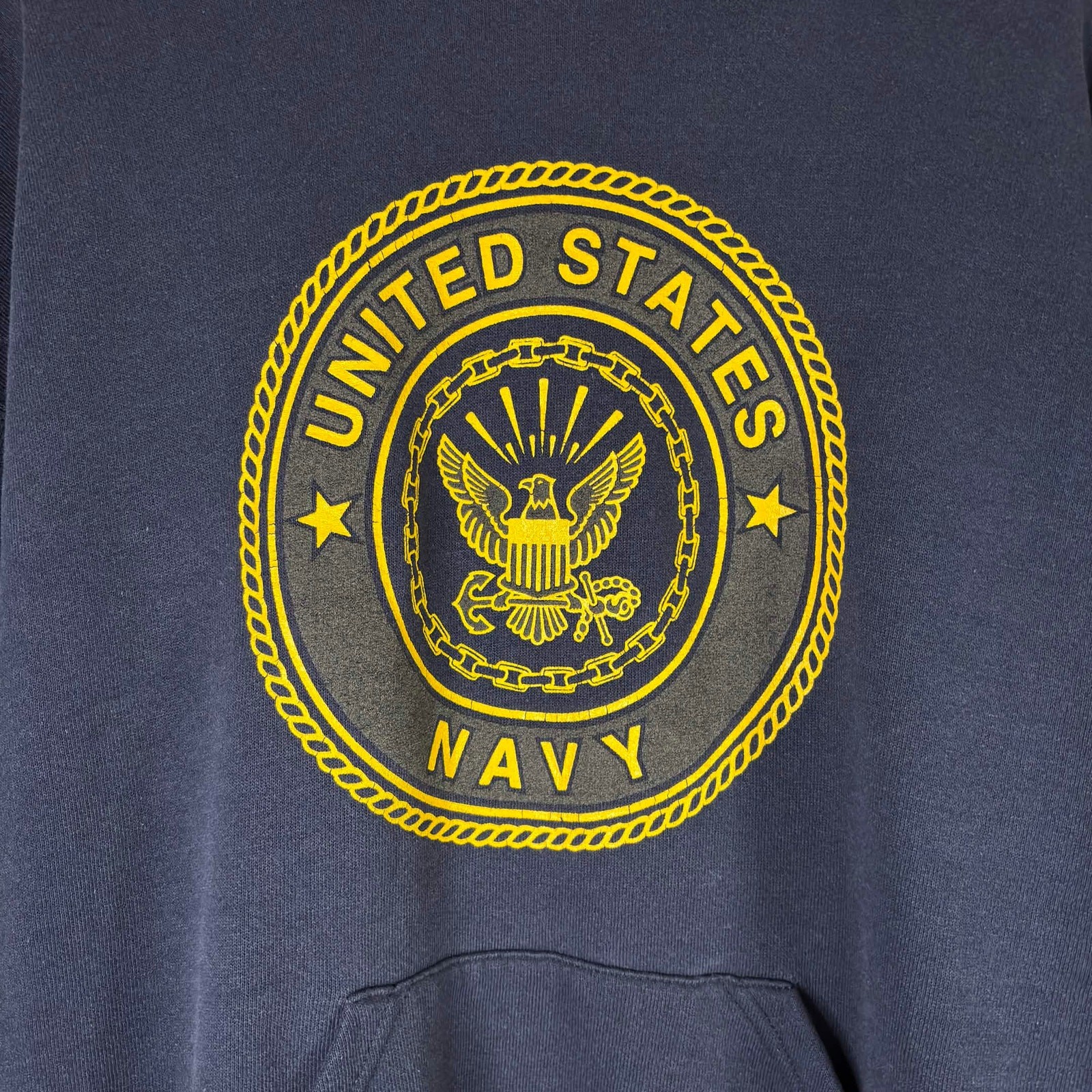 90’s Vintage United States Navy Soffe Hoodie Blue L