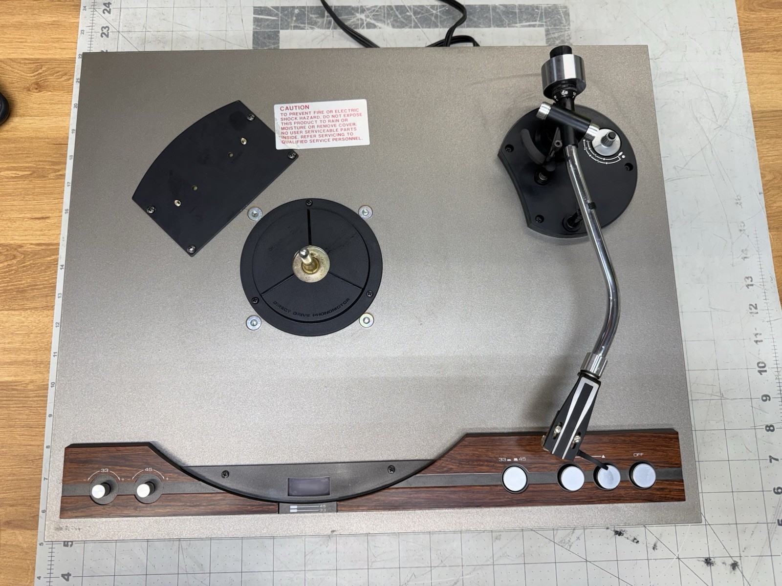 RARE Micro Seiki Direct Drive DD-25 W/ AT Cartridge Dustcover WORKS SOUNDS GREAT