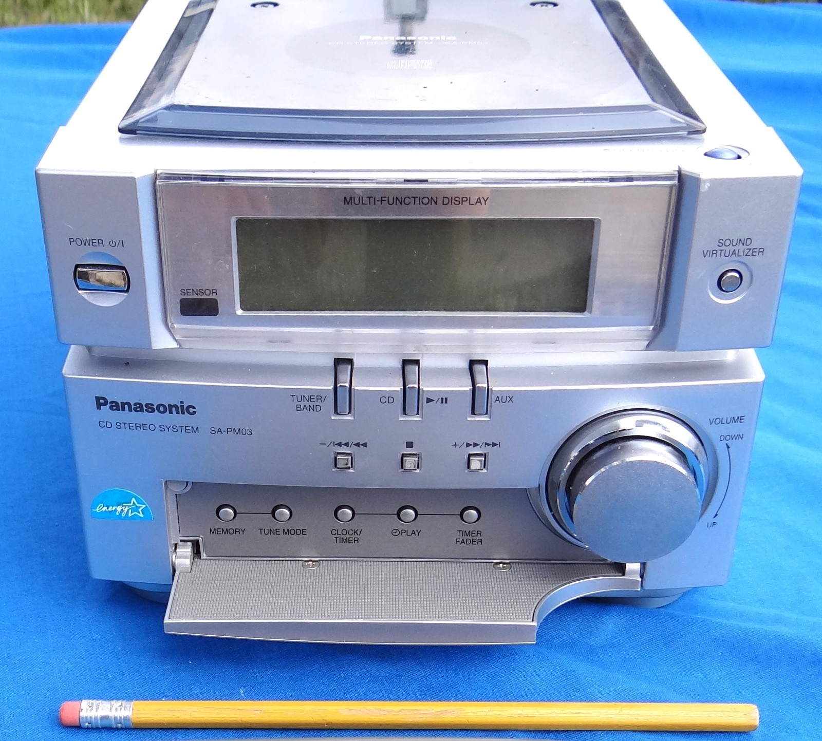 Panasonic AM/FM CD Stereo System SA-PM03 Cleaned/Inspected/TESTED Works Perfect
