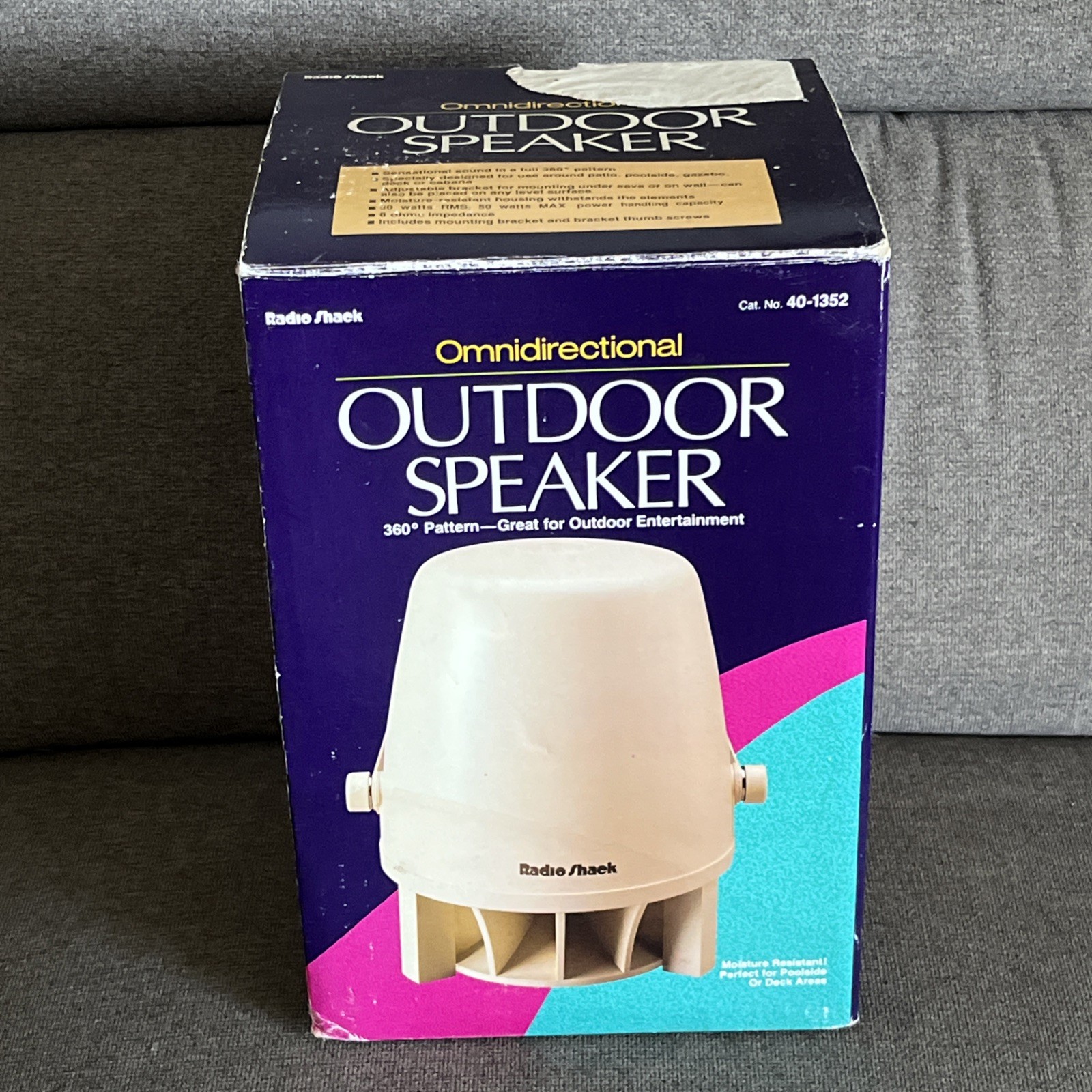 Radio Shack Omnidirectional Speaker Outdoor/Indoor 40-1352 1996 Patio Shed New