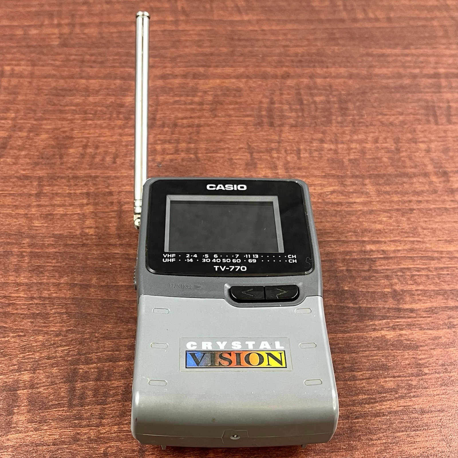 Vintage Casio Handheld TV Crystal Vision TV-770B AA Battery Operated