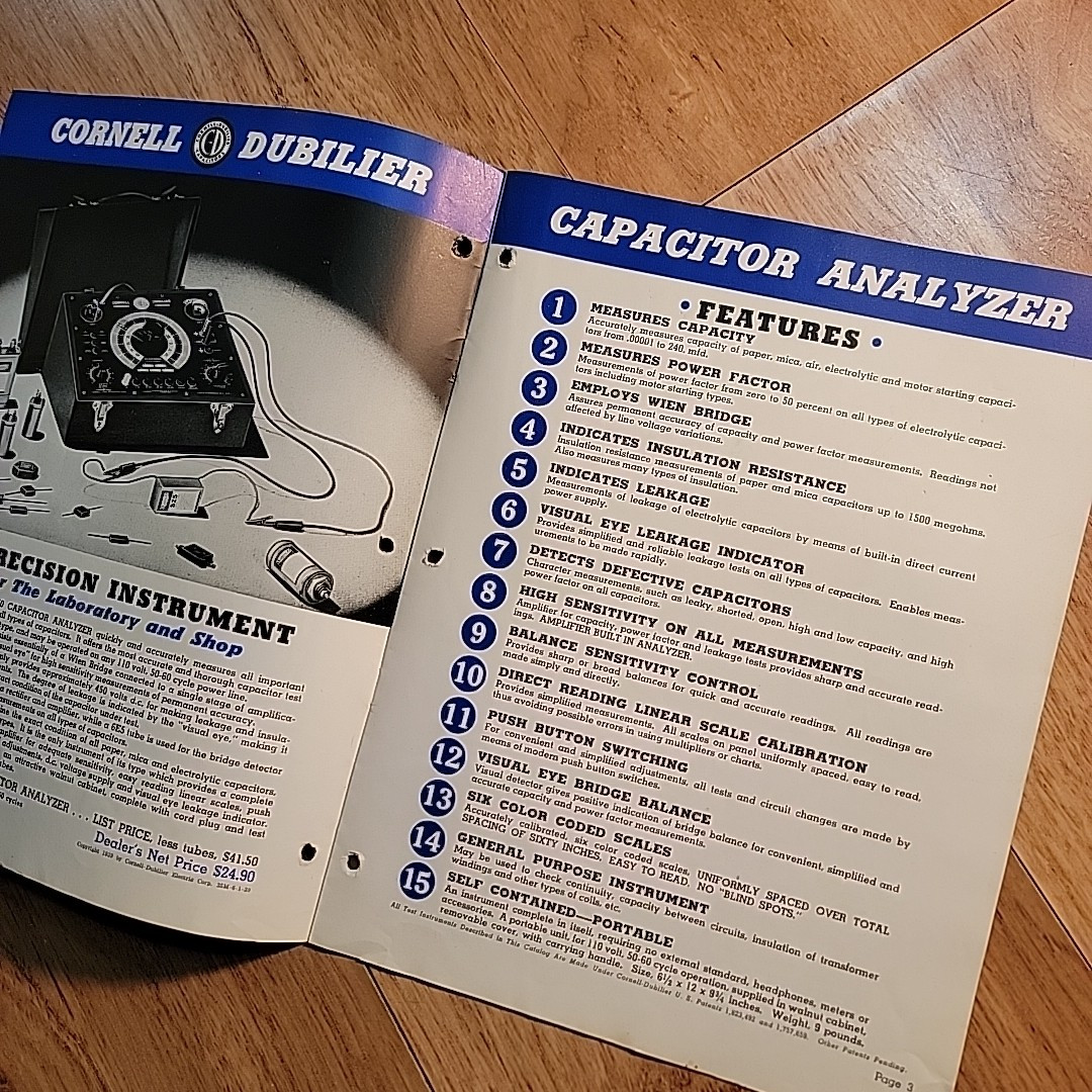 Vintage Cornell Dubilier Catalog 1939 1940 8 pages