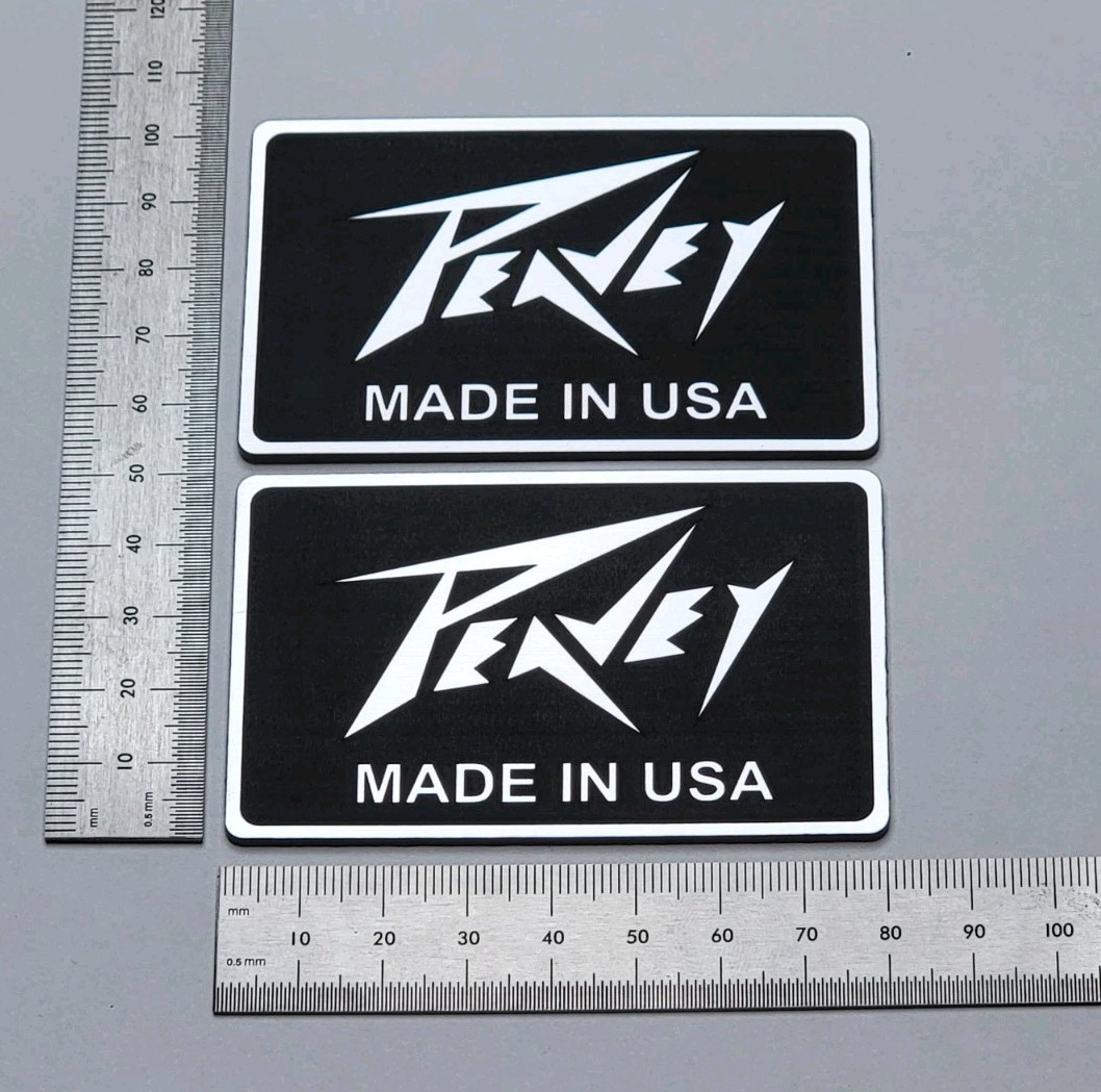 Peavey Made in USA Badge Logo Emblem Premium Pair With 3M Adhesive