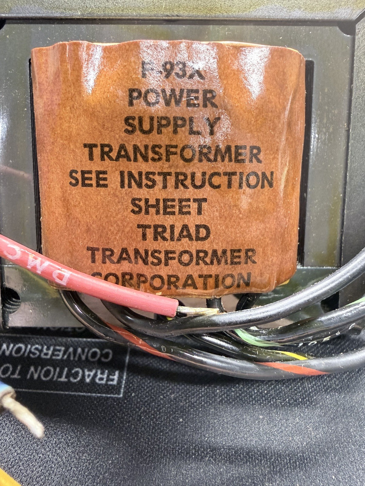 VINTAGE TRIAD F-93X POWER SUPPLY TRANSFORMER, NOS, NEW IN BOX