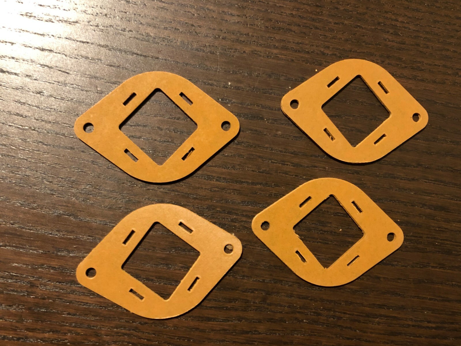 Set of 4 NOS Vintage Can Capacitor Mounts Large Fiber Sprague Mallory CDE 1 3/8″