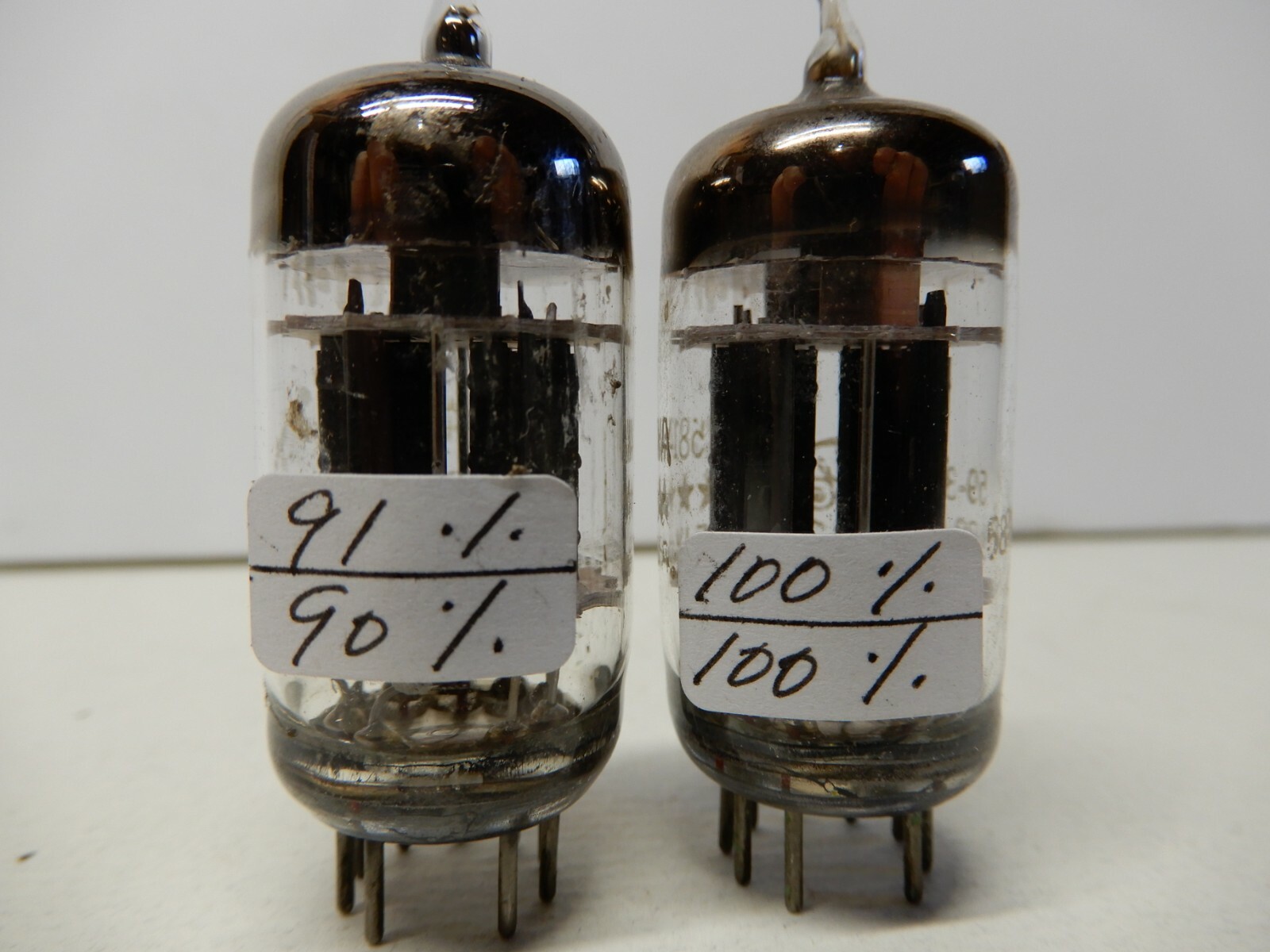 GE 5814A (WA) Vacuum Tubes (2) One 5 Star Strong 91/90% and 100/100% Gm