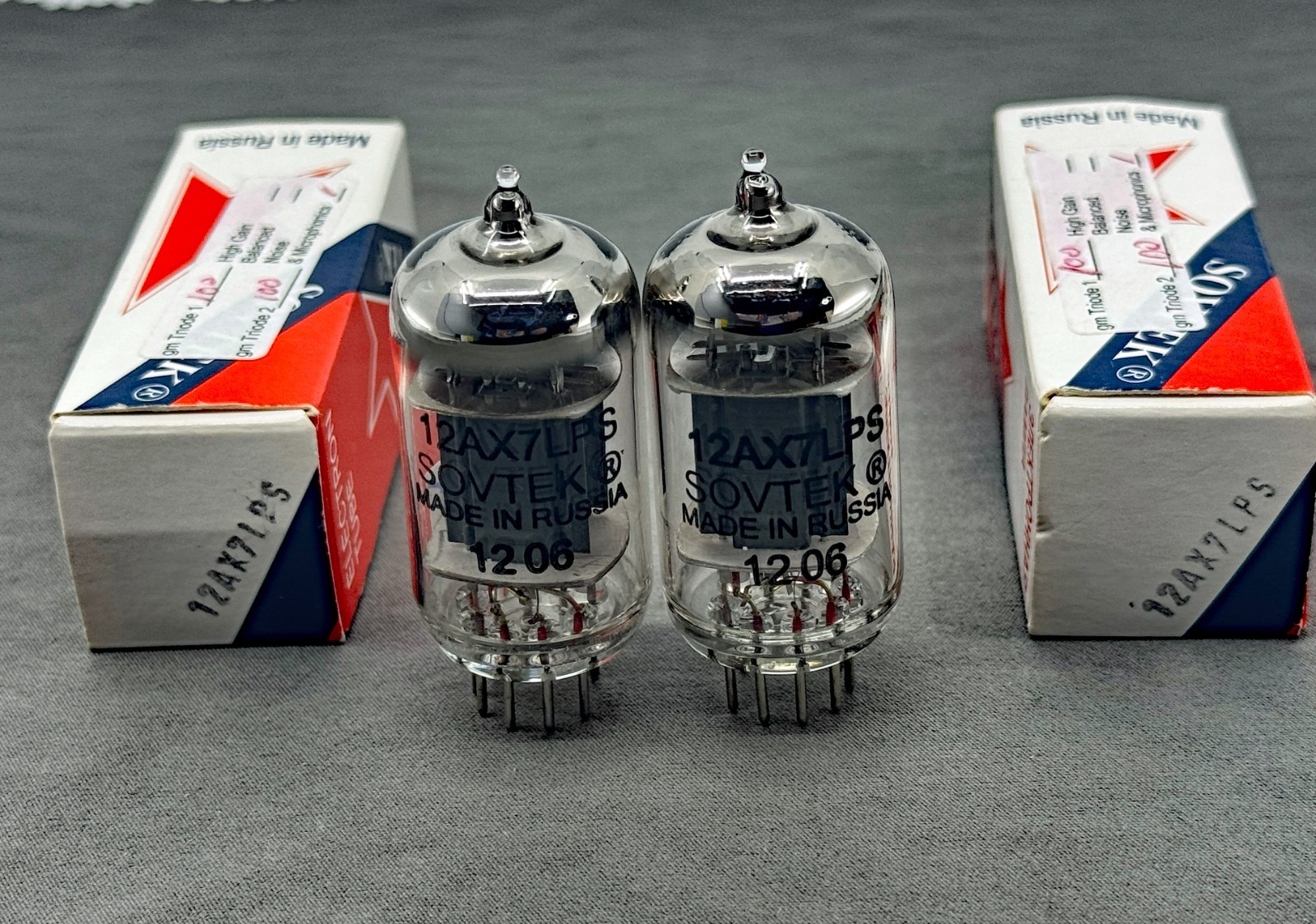(2) Sovtek 12AX7LPS ECC83 Preamp Tubes Excellent Cond Test NIB Amplitrex
