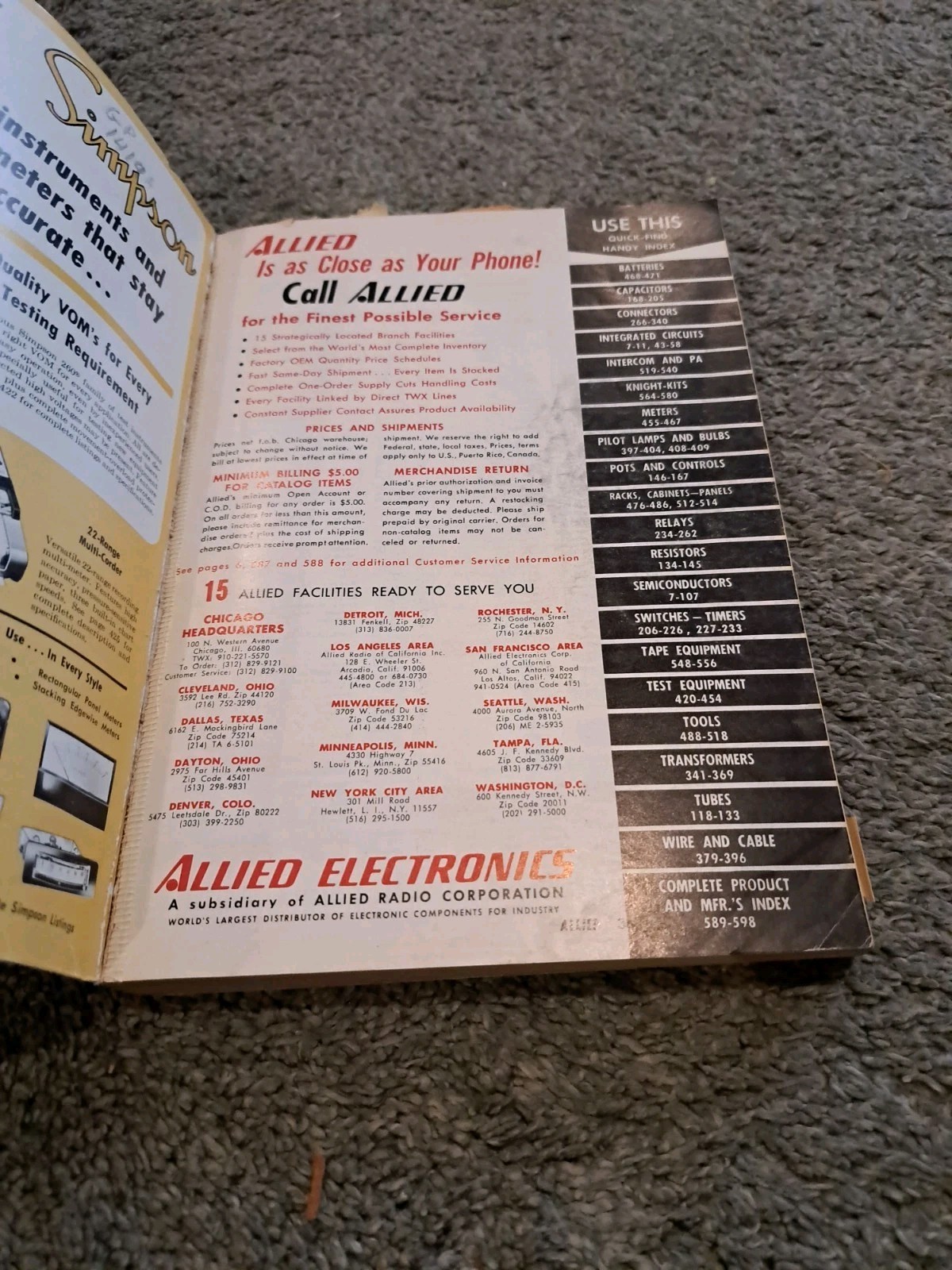 Vintage 1968 Allied Industrial Electronics Catalog No. 680
