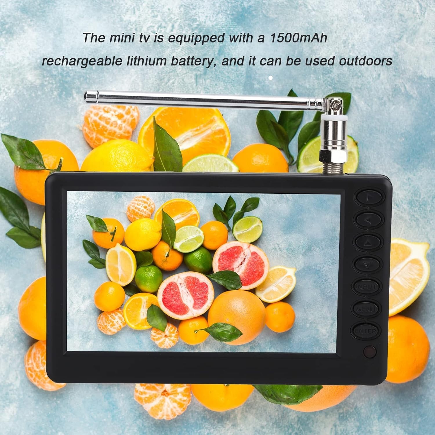 5” Portable Mini Digital TV, 1080P 2 in 1 with FM Radio, Rechargeable Batter…