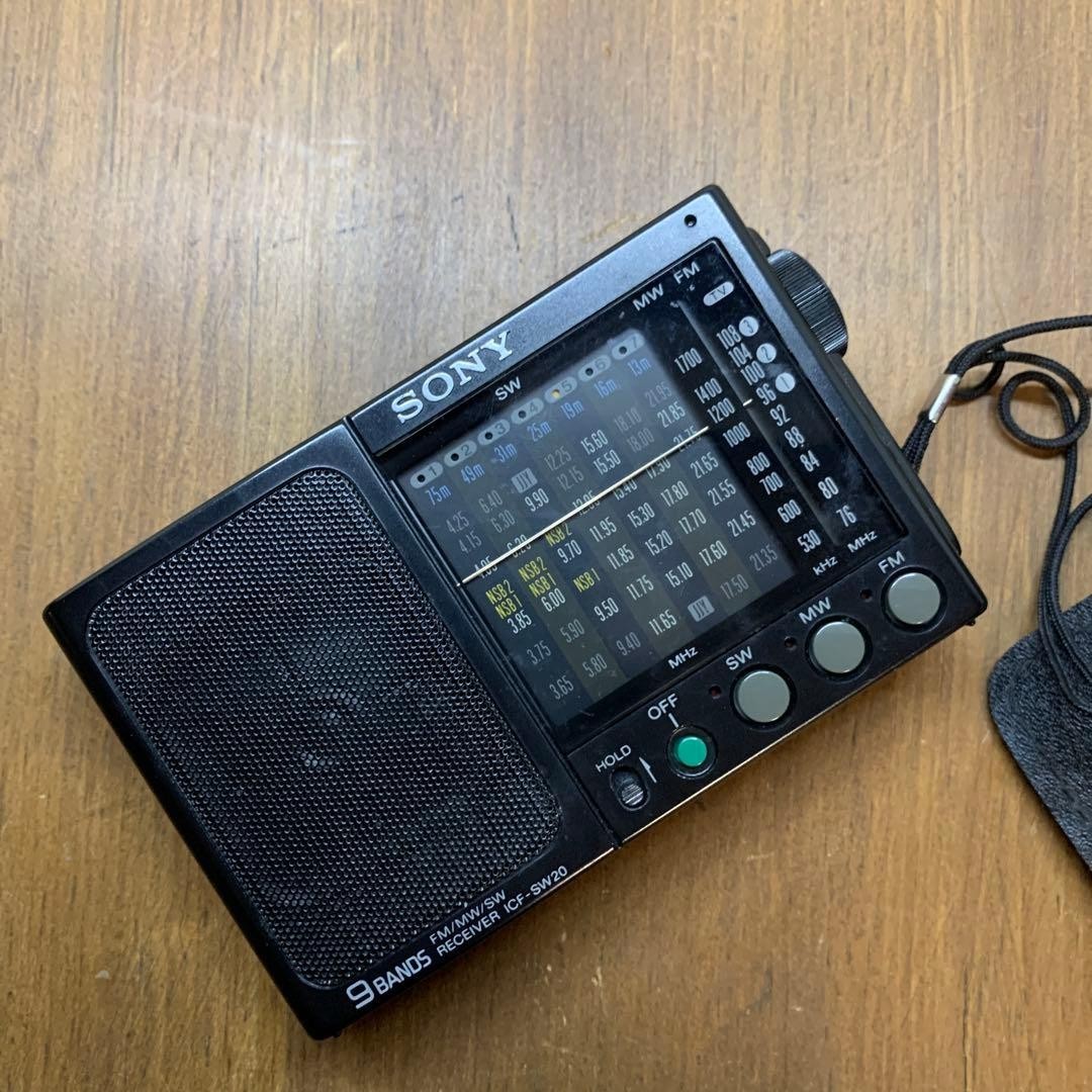Sony ICF-SW20 Compact FM/MW/SW 9-Band Radio Portable Tuner Black Japan