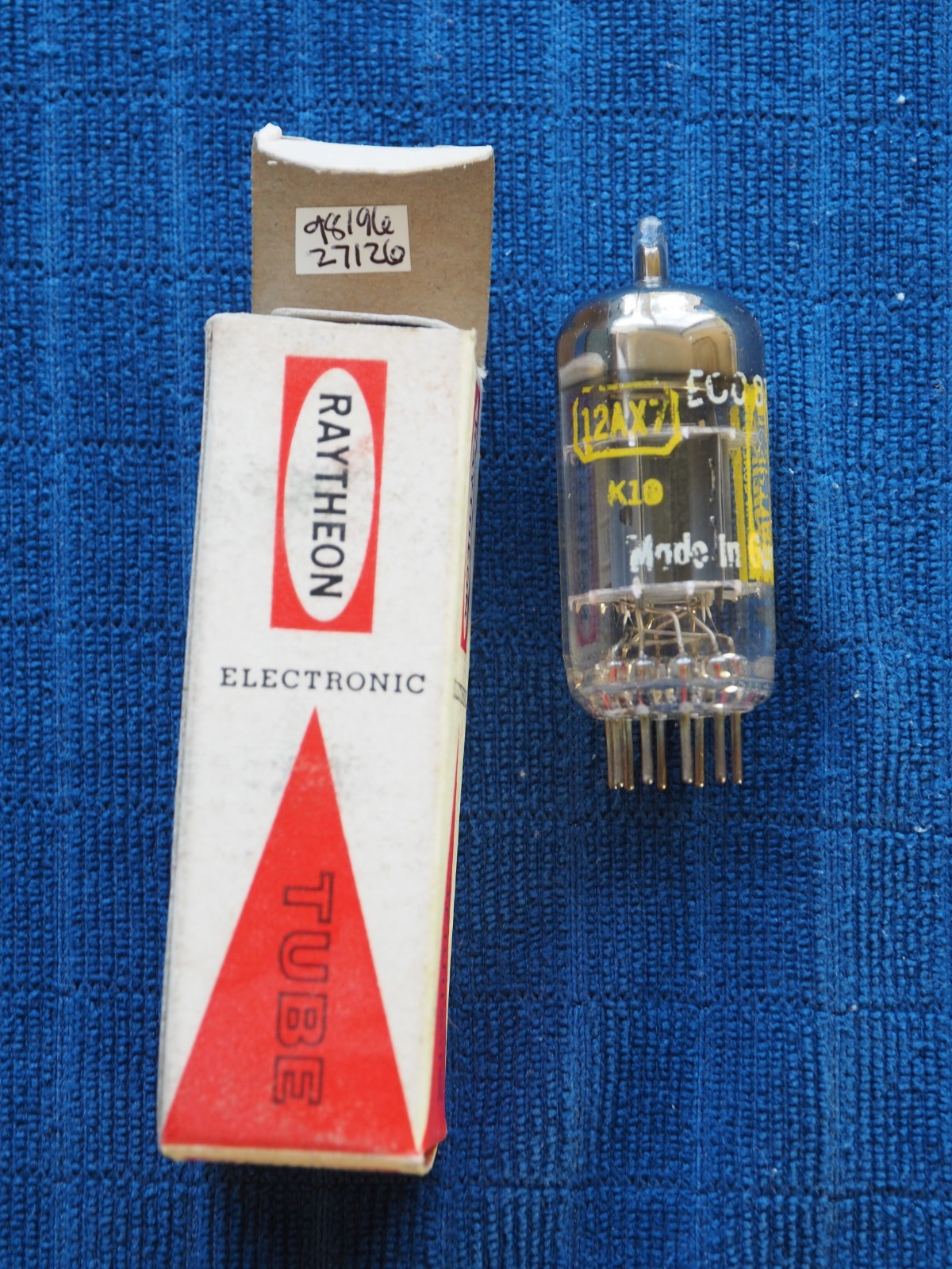 VTG Siemens Raytheon ECC83 12AX7 Vacuum Tube Goalpost Getter Germany Halske
