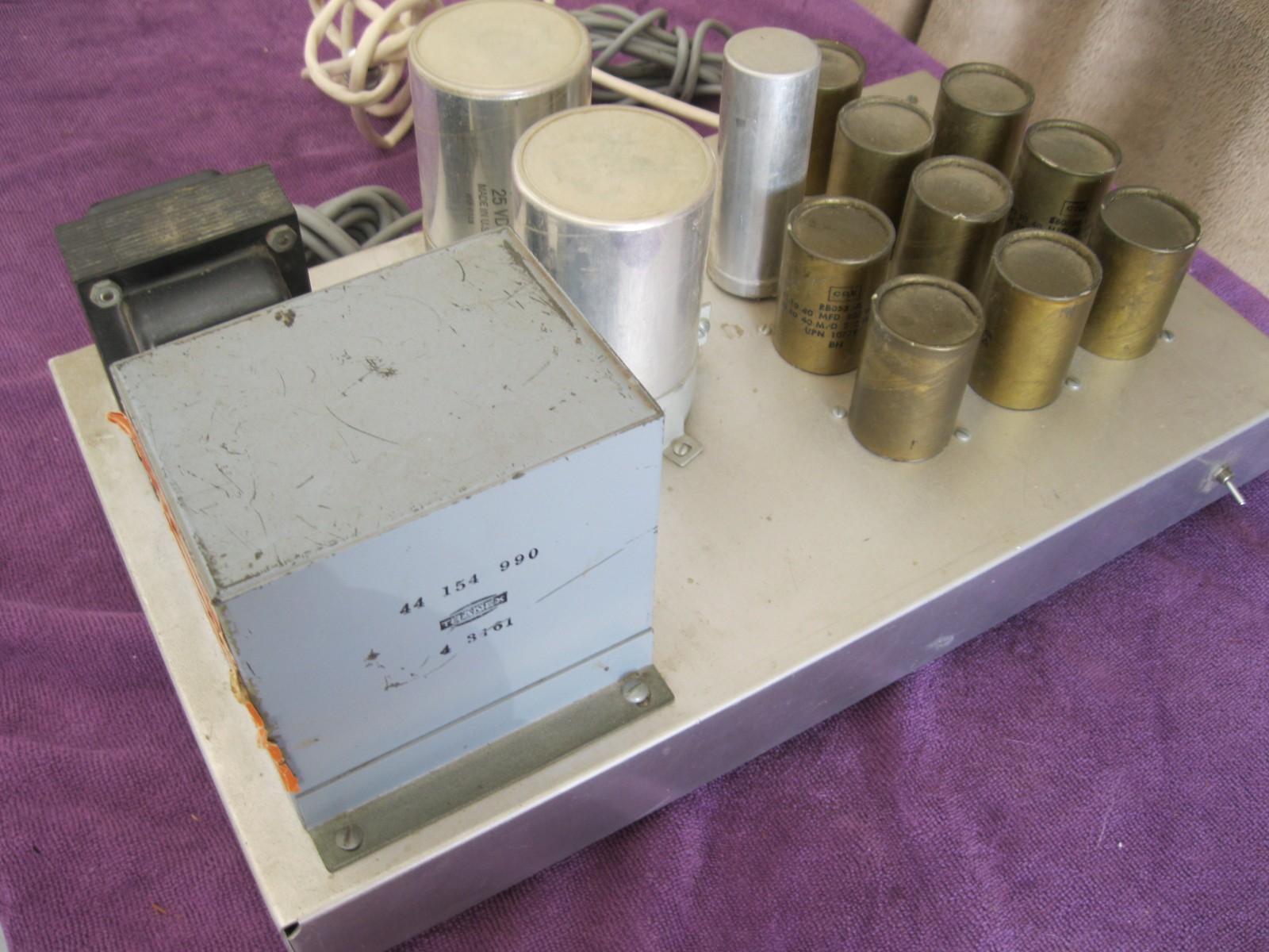 VINTAGE UNIT WITH DYNACO CAPACITOR / TRANSFORMERS—UNTESTED-FOR PARTS