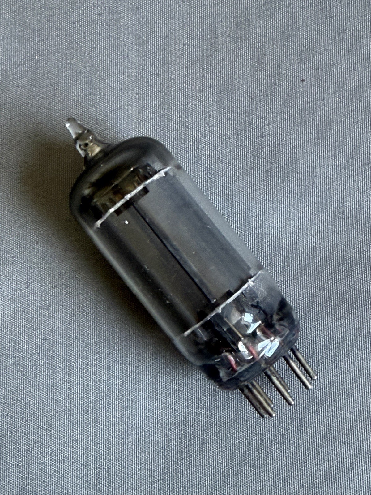 1950s JHS Sylvania 6AU6 tube Black Plate Mil Spec