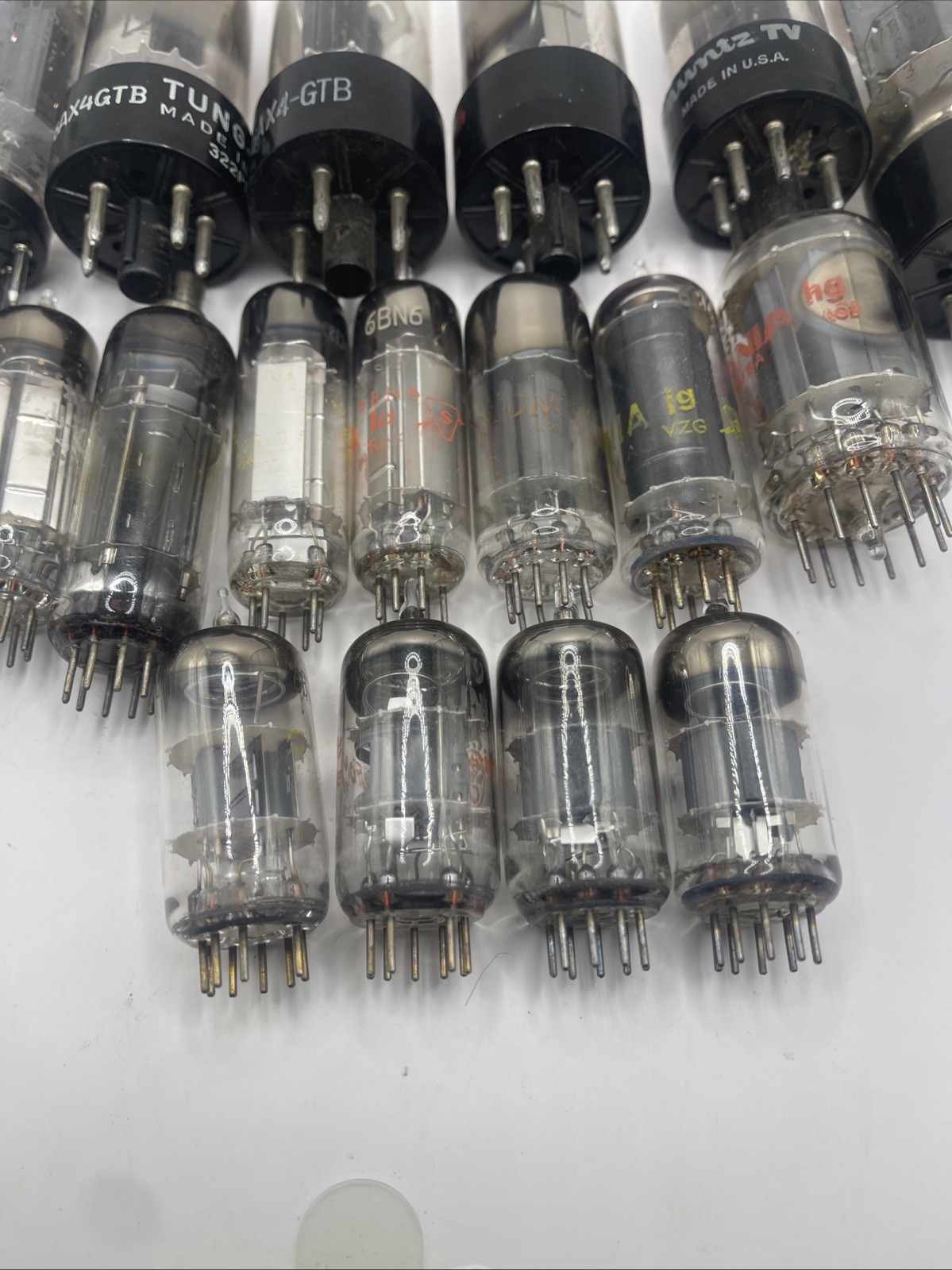 Vintage TV Sweep Damper Tube Lot (18) 17DQ6 6AX4 6JC6 6BN6 6AX5 & More Tested