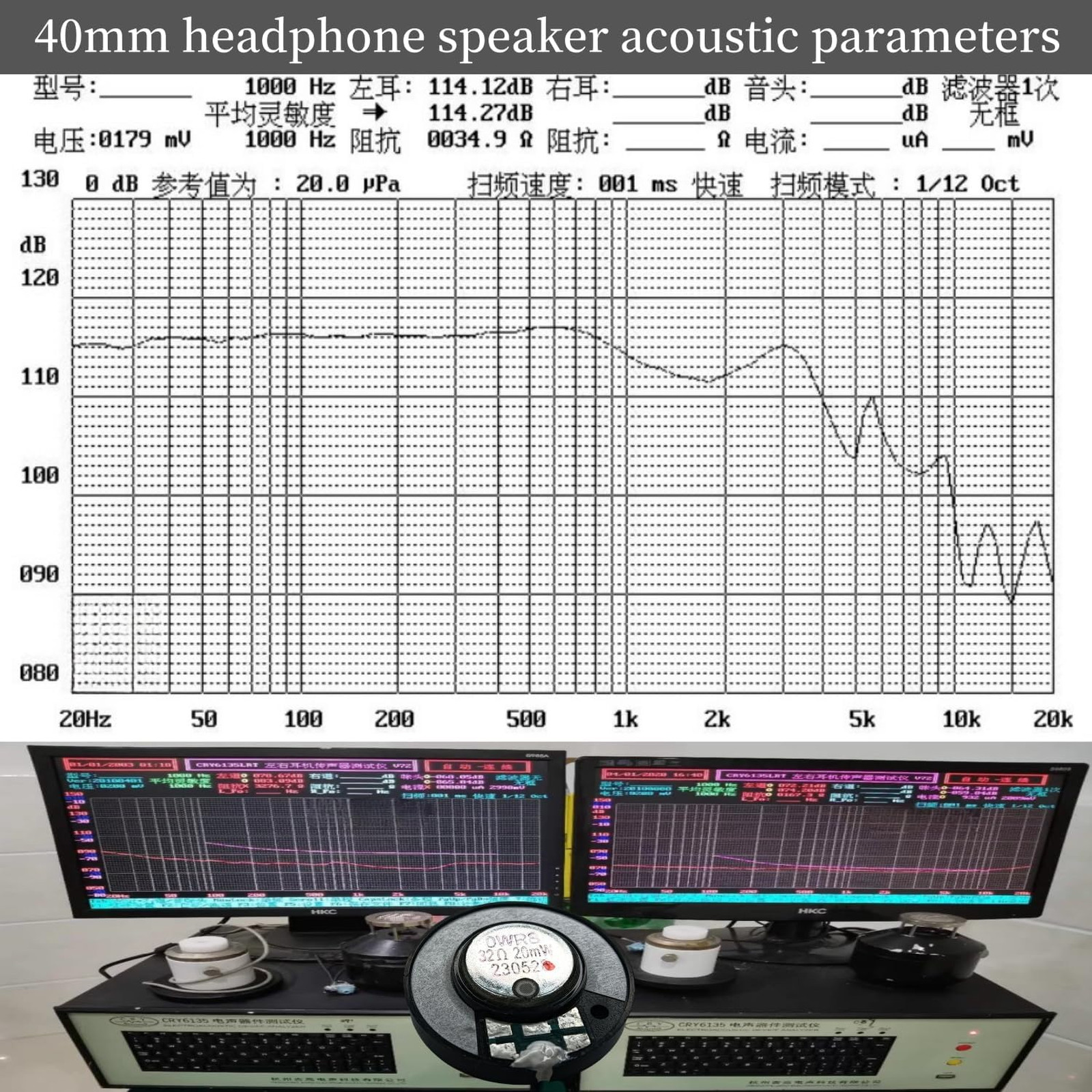 40mm Headphone Speaker Replacement for Bose QC45 QC25 QC35 32ohm Driver Repair