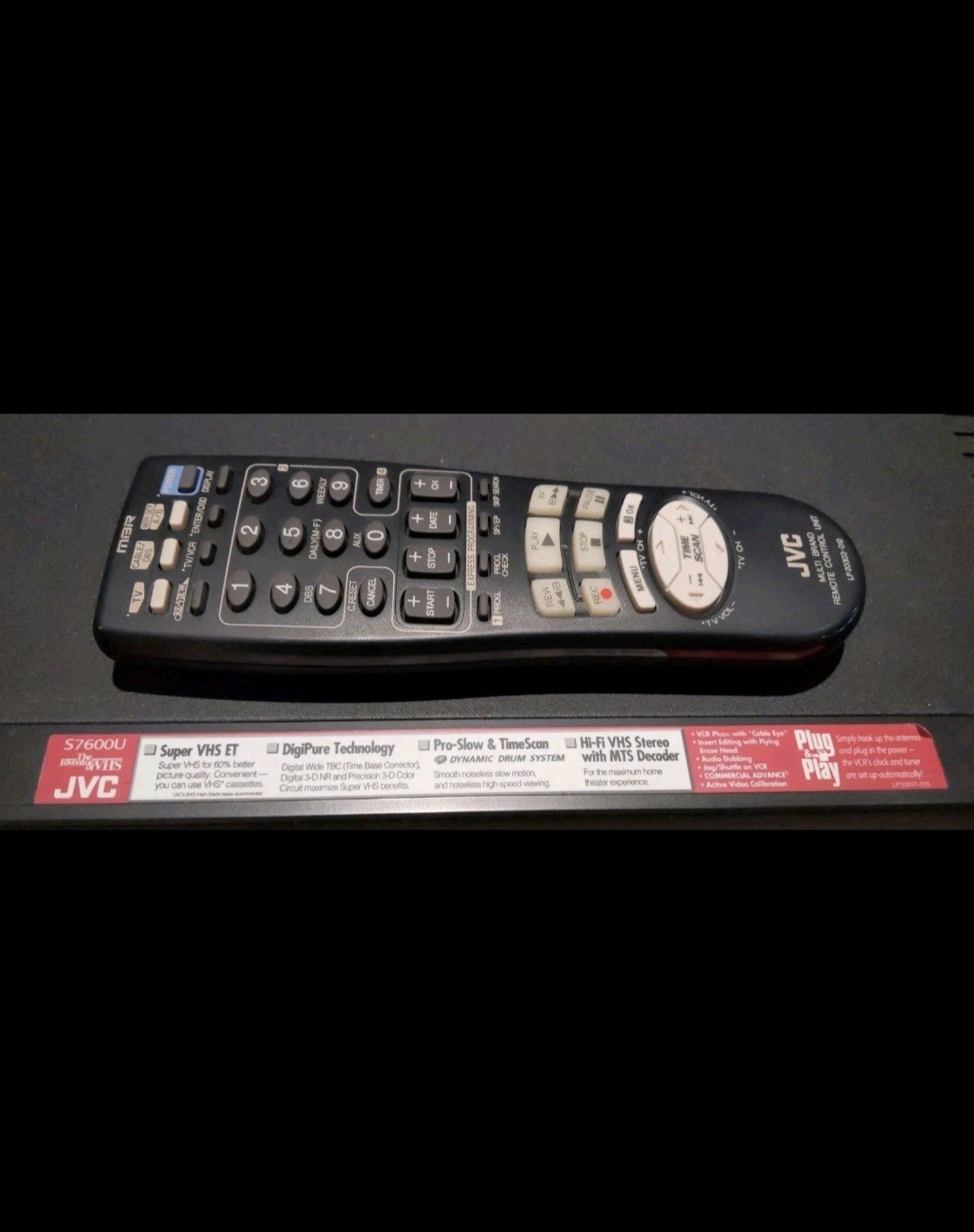 JVC HR-S7600U Super S-VHS ET VCR – Tested w/ Remote
