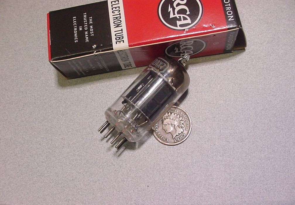 McIntosh MC-30 amplifier RCA 12AX7 tube (circa 50s black plate square getter)