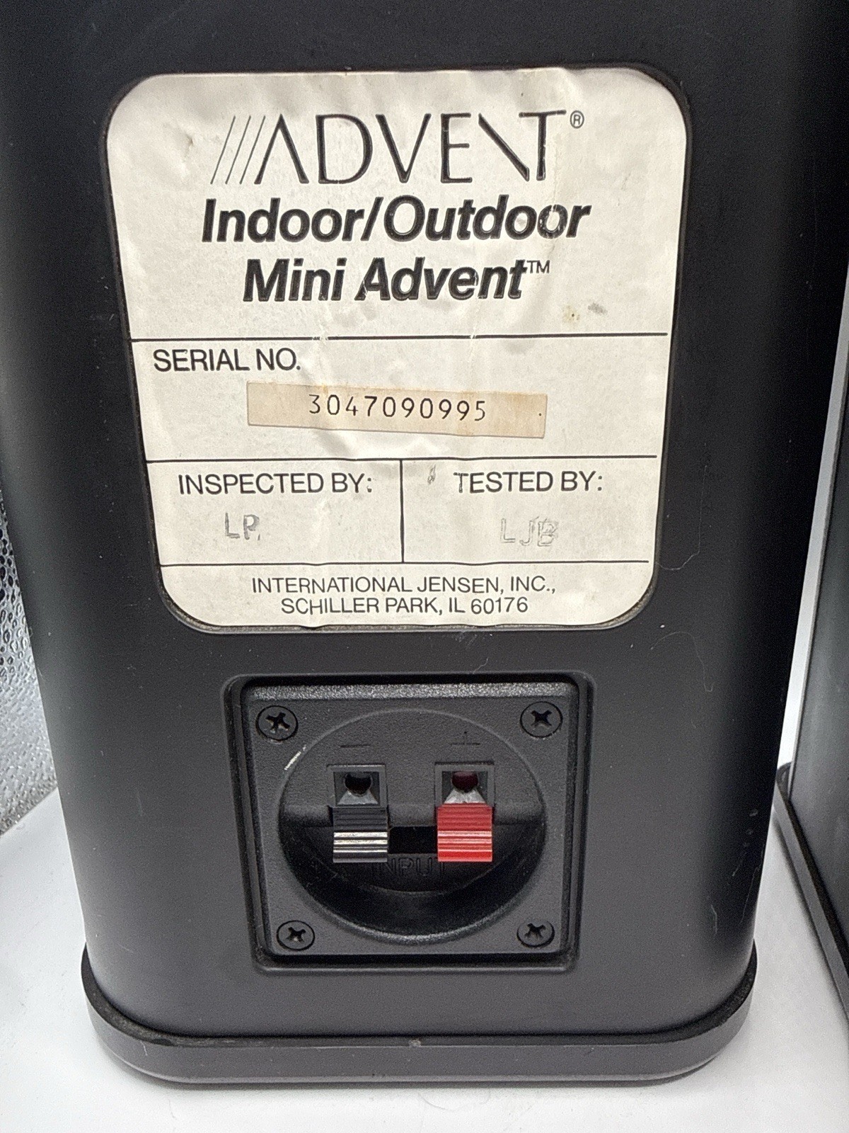 Advent Indoor Outdoor Mini Advent Speakers Pair Black Tested Working Vintage