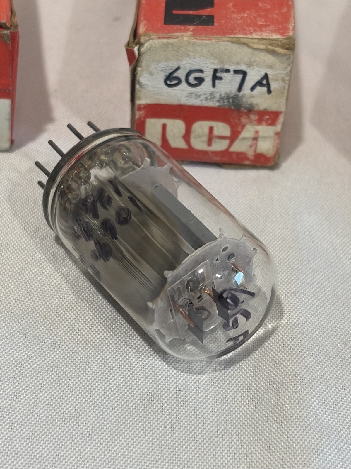 Lot of 3 RCA 6GF7A Electron Vacuum Tubes – UNTESTED – Vintage Boxed