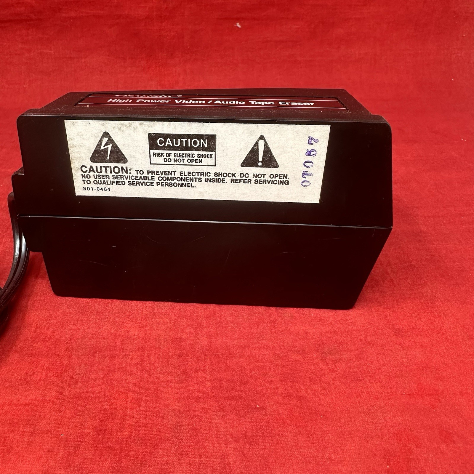 Realistic High Power Audio Video Bulk Tape Eraser Radio Shack 44-233A