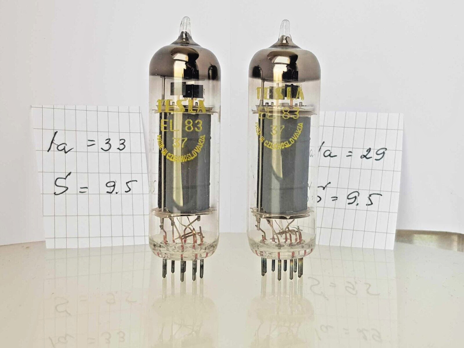 2 x EL83 TESLA MATCHED PAIR 1973y Power PENTODE TUBE 6CK6 SAME CODES