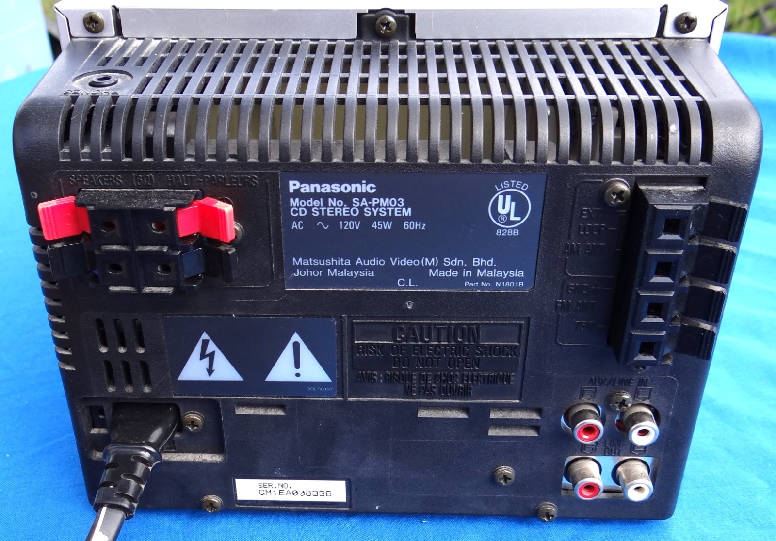 Panasonic AM/FM CD Stereo System SA-PM03 Cleaned/Inspected/TESTED Works Perfect