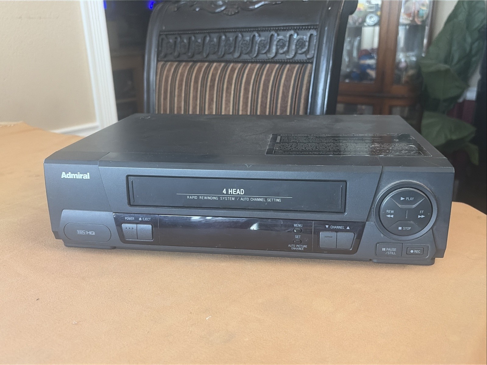 Admiral JSJ-20454 4-Head VHS VCR Video Cassette Recorder Player No Remote TESTED