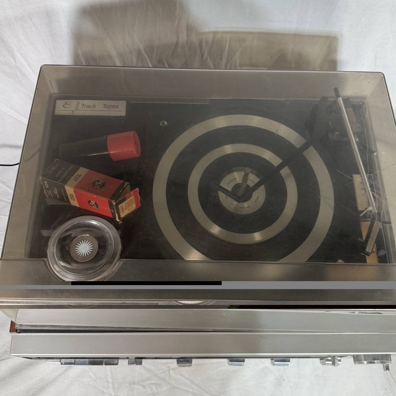 VTG Soundesign Turntable 8 Track Player Radio Record Player ~ TESTED FOR POWER ~
