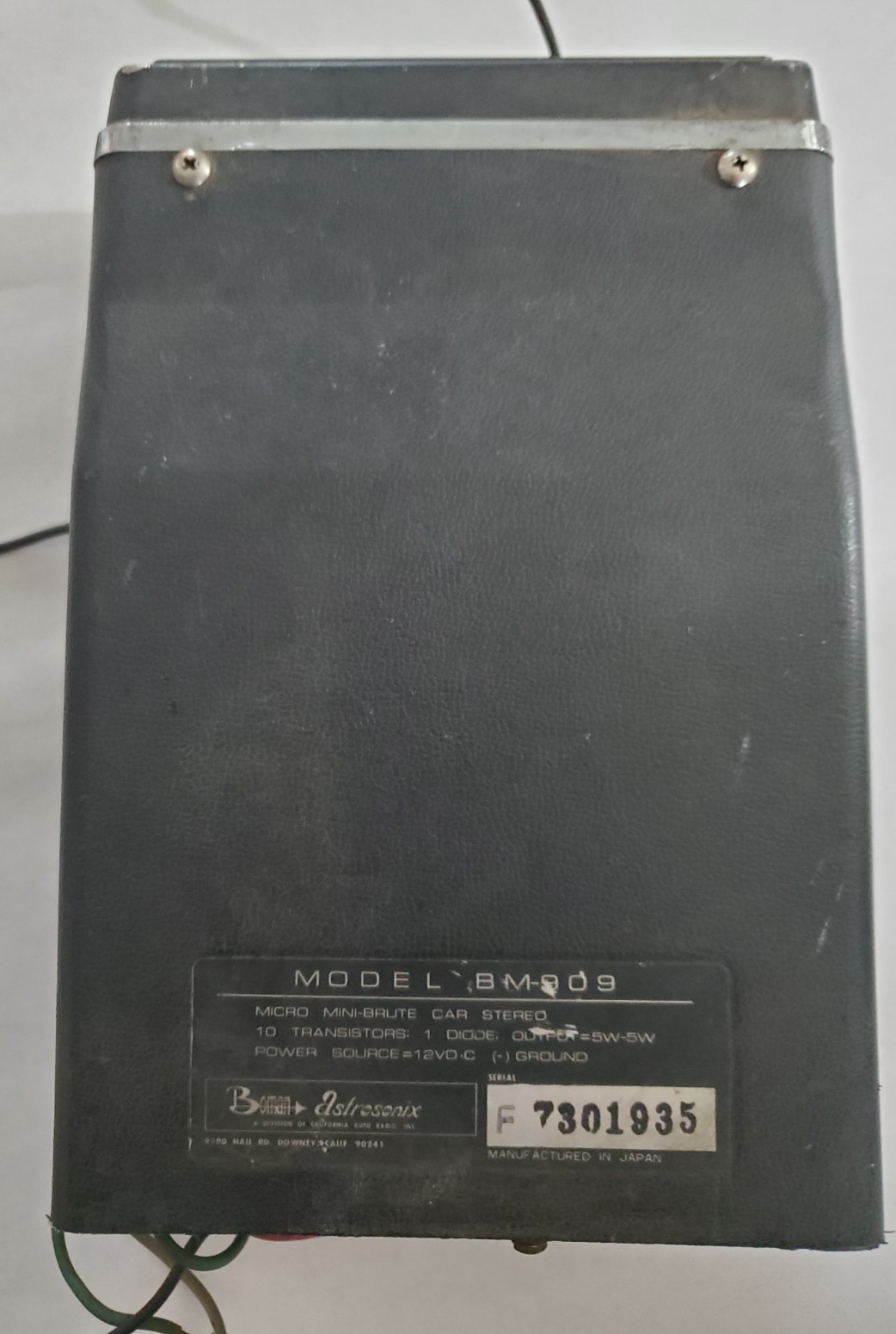 Boman Astrosonix BM-909 8-Track Player (F7301935) Not Tested FREE SHIPPING