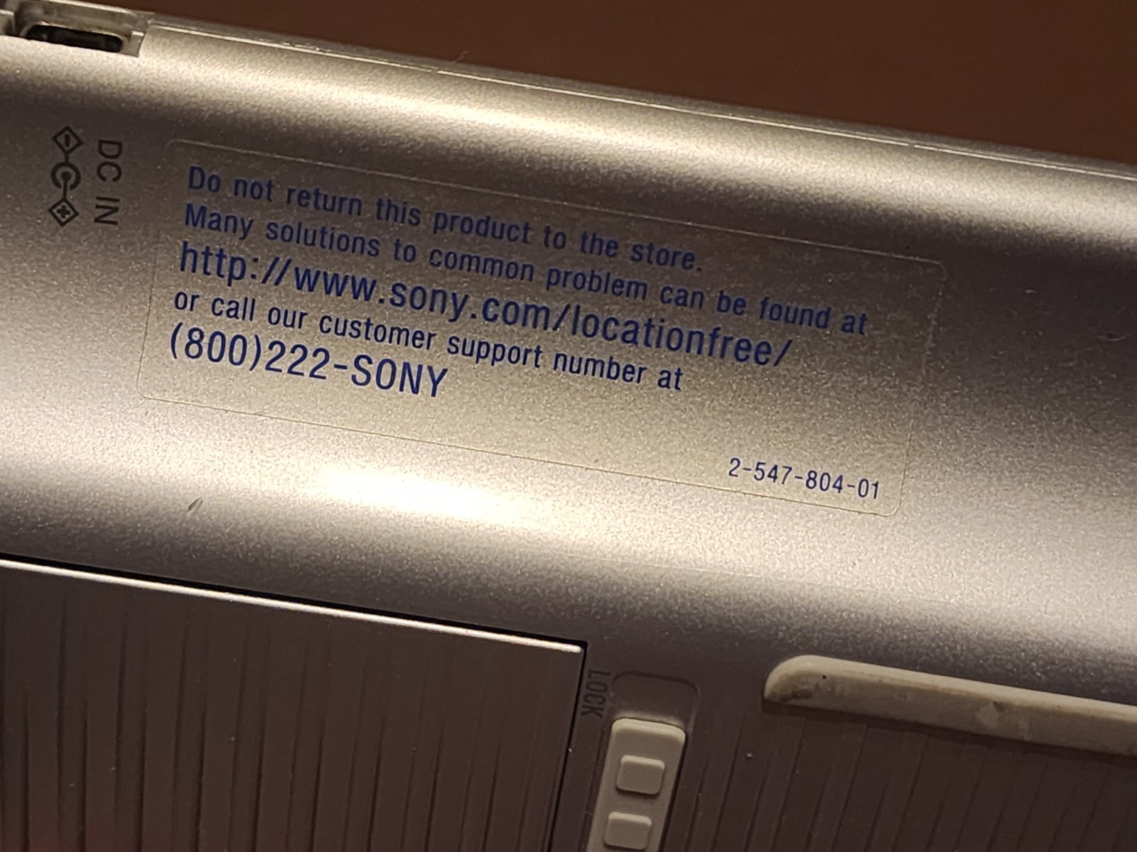 Sony LocationFree TV LF-X5M 7″ Streaming Monitor w/Sony Battery BP-LX5A Untested