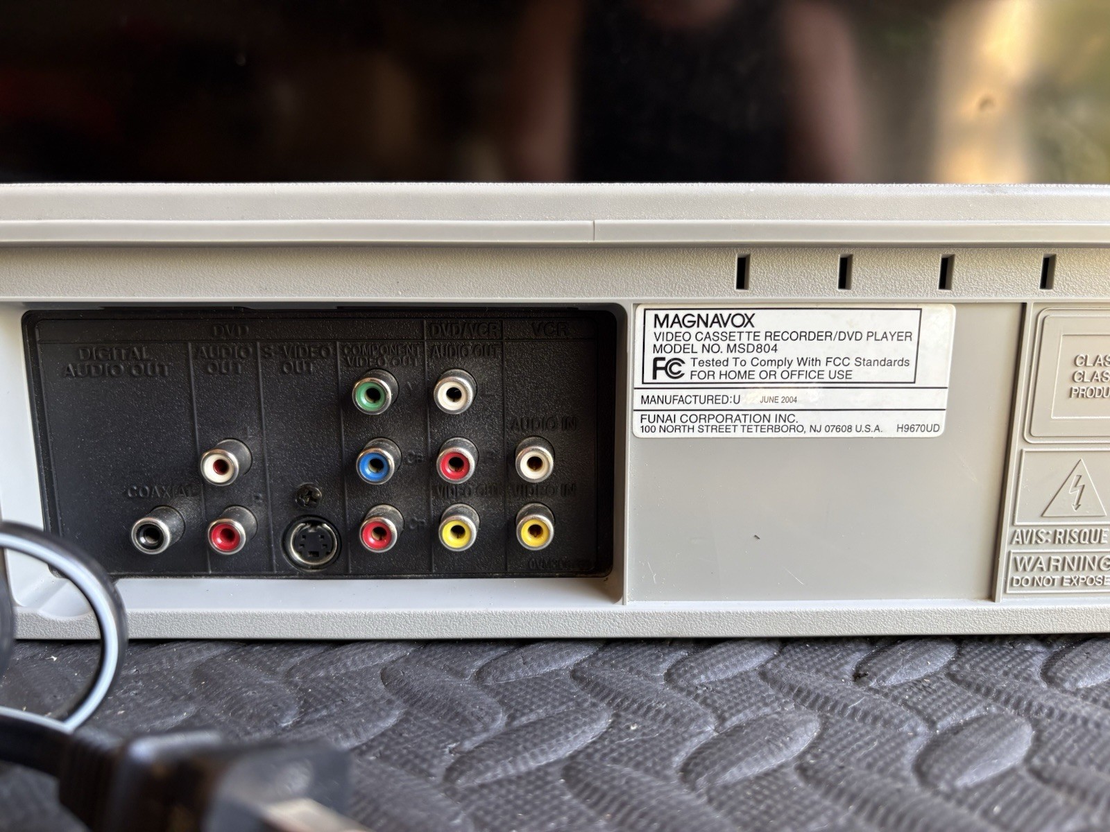 Magnavox DVD VCR Combo MSD804 No Remote Tested Works Excellent