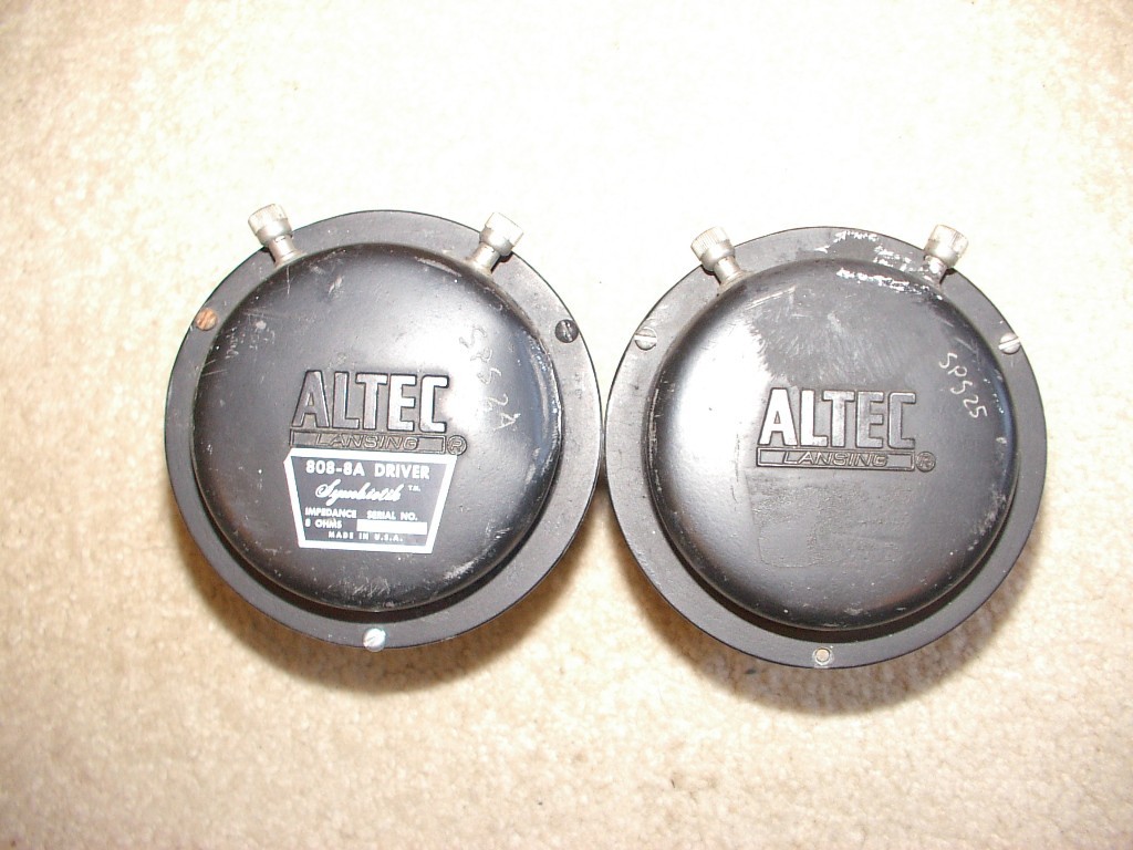 Pair Altec lansing 808 8a speaker drivers high freq compression tested working