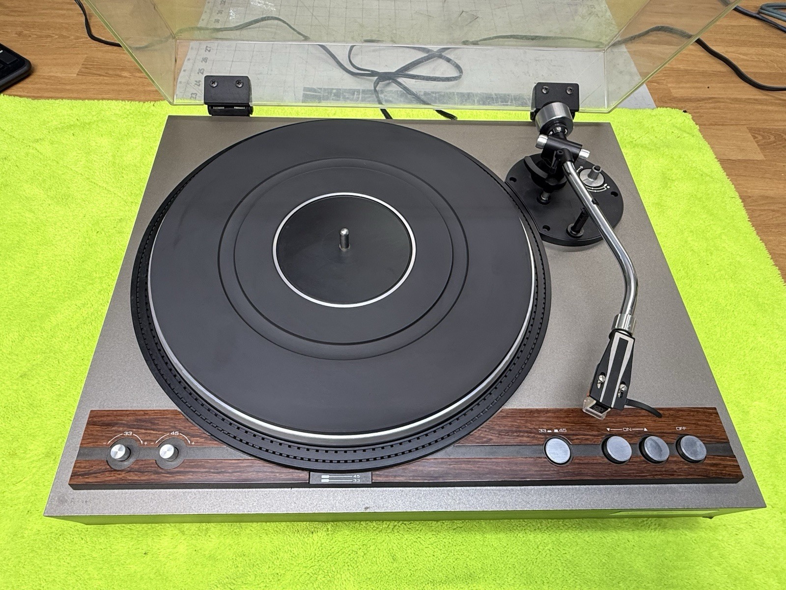 RARE Micro Seiki Direct Drive DD-25 W/ AT Cartridge Dustcover WORKS SOUNDS GREAT